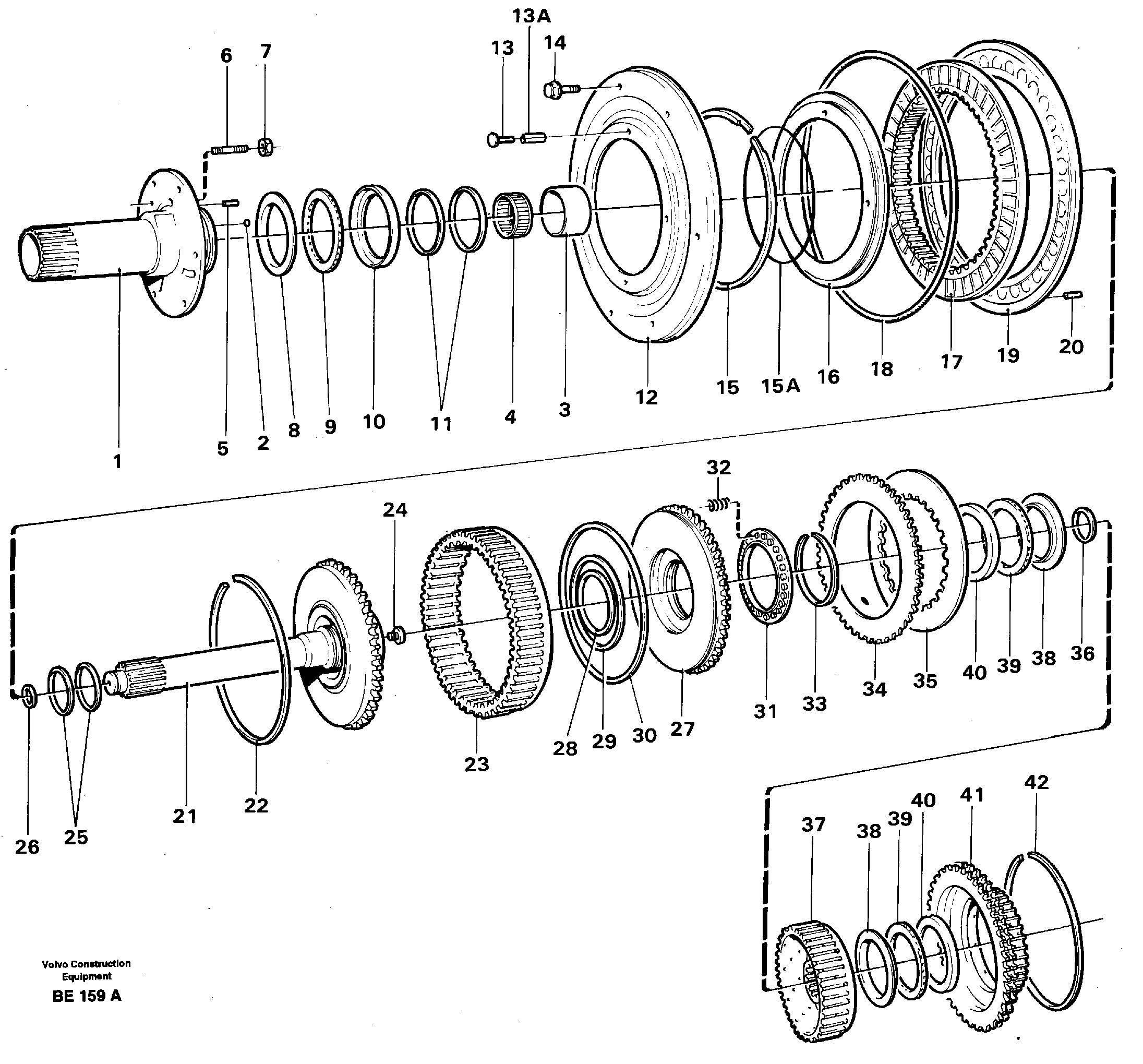 Retarder and clutch  K1 — volvo parts diagram