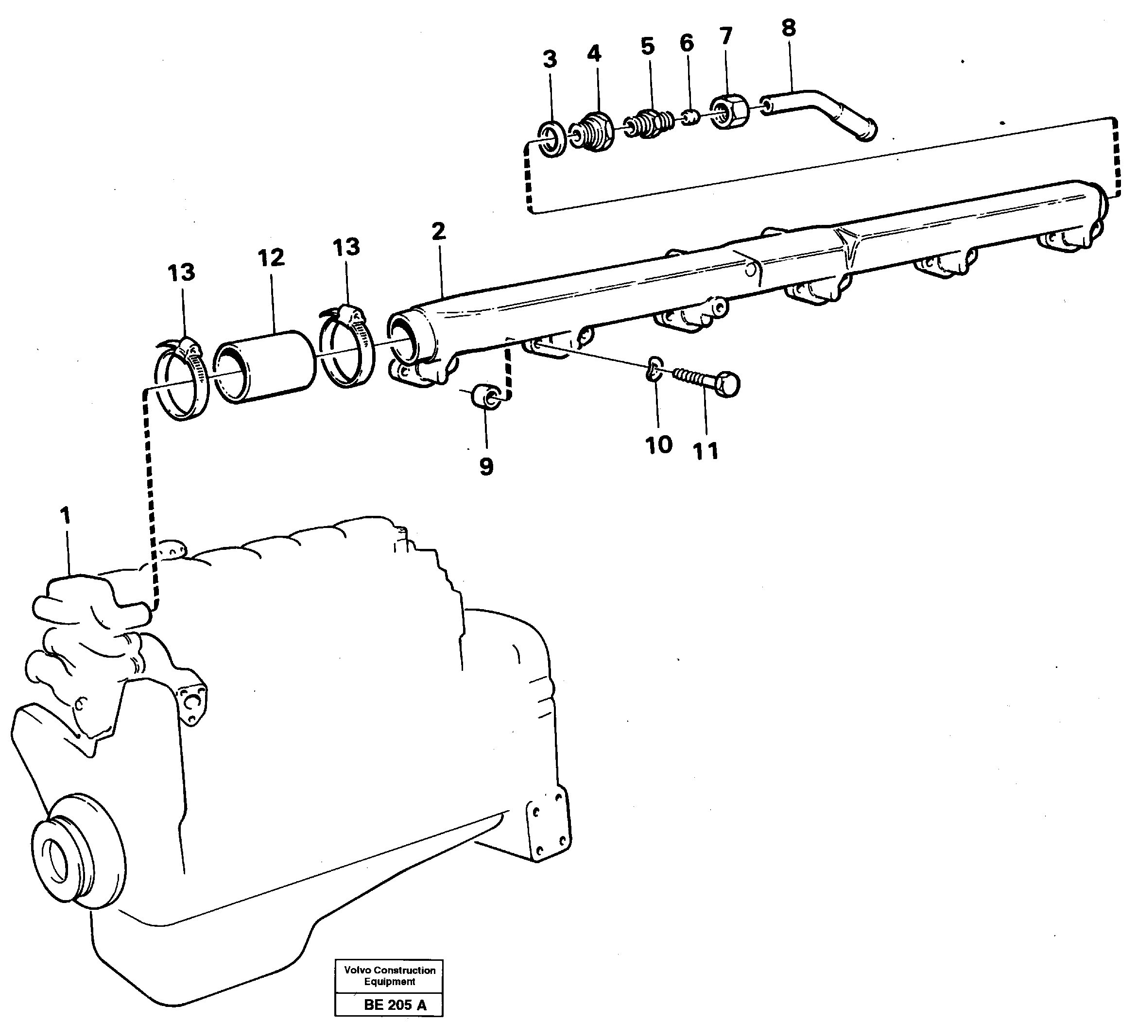 Water pipe — volvo parts diagram