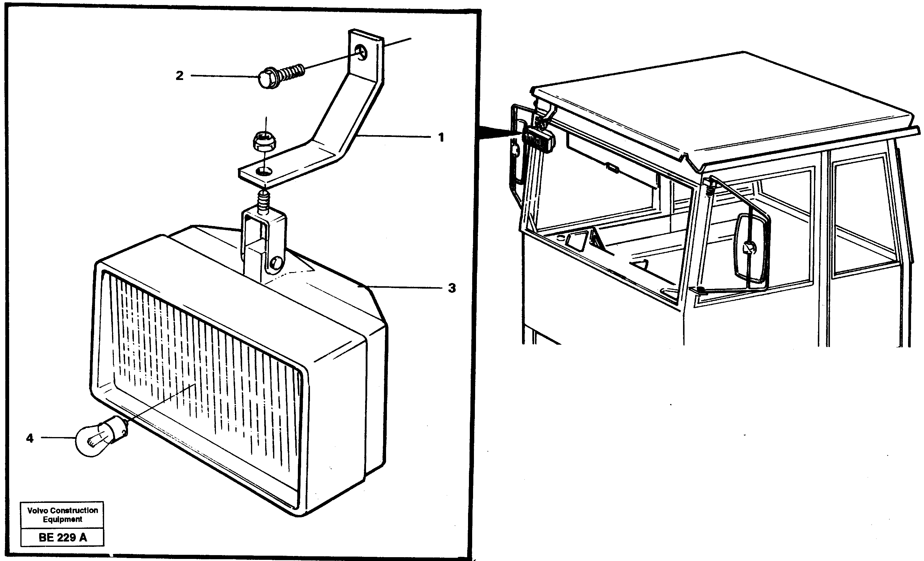 Work lights 90835 — volvo parts diagram