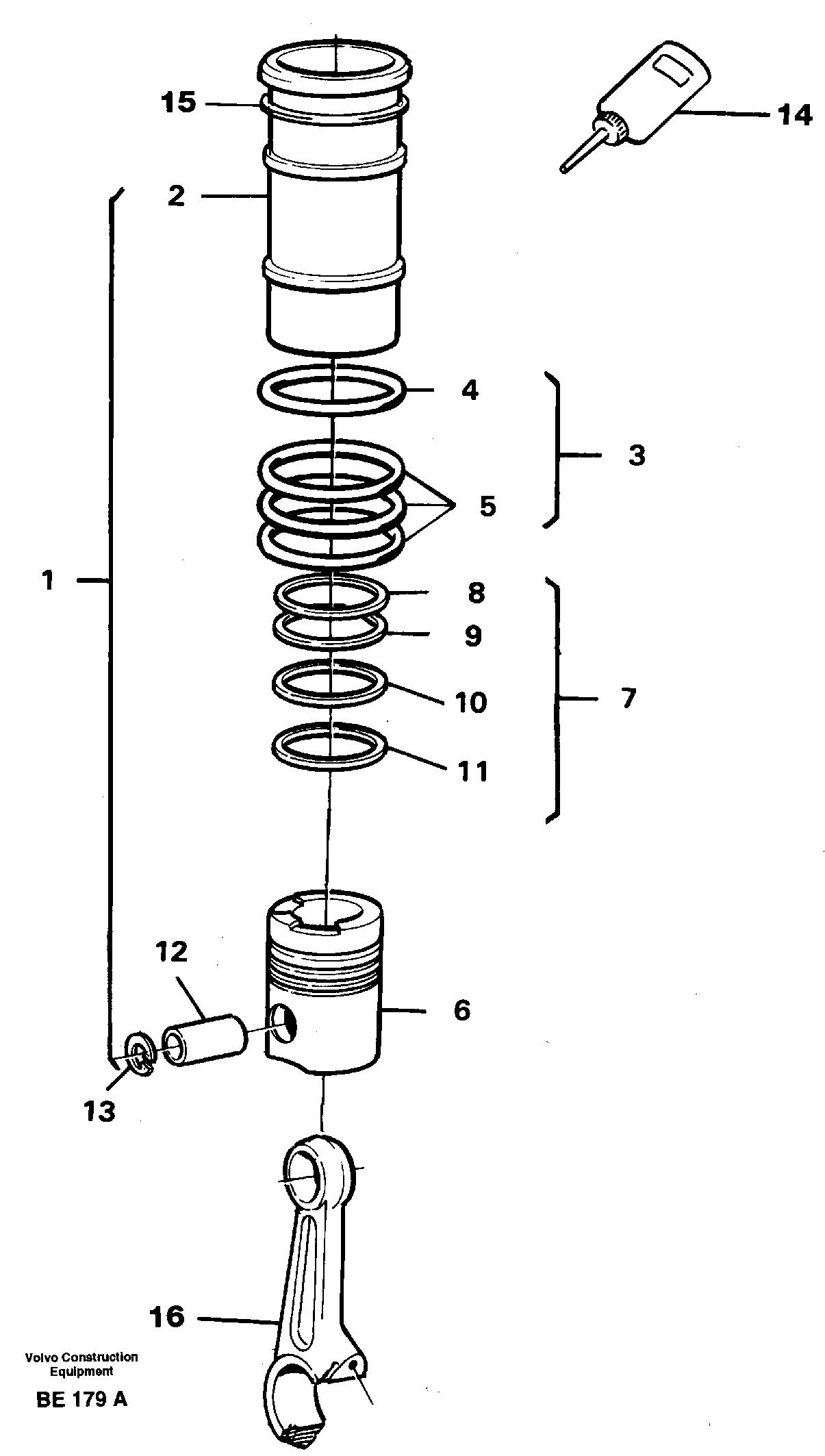 Cylinder liner — volvo parts diagram