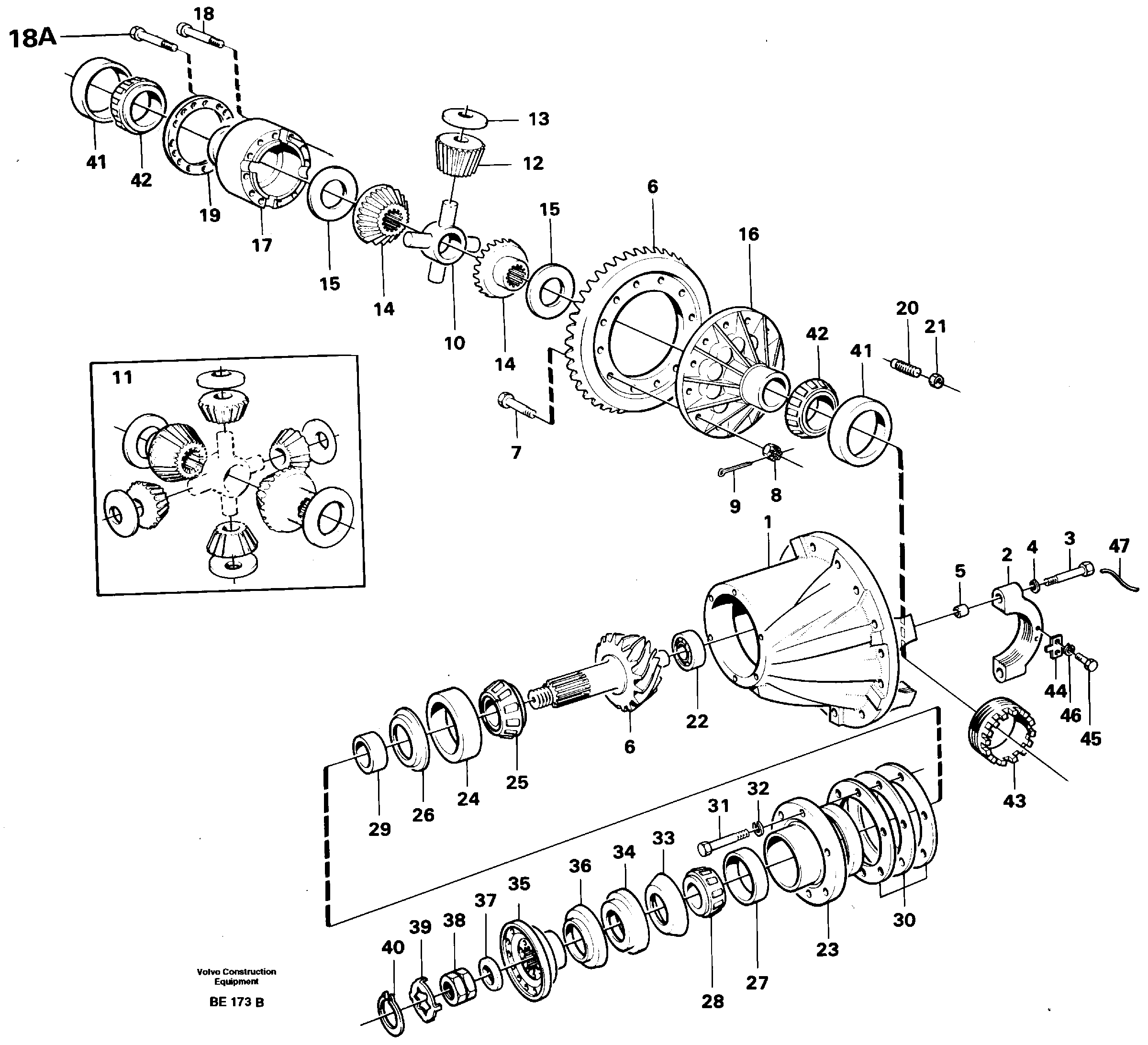 Final gear  Ah63f, Ev80 — volvo parts diagram