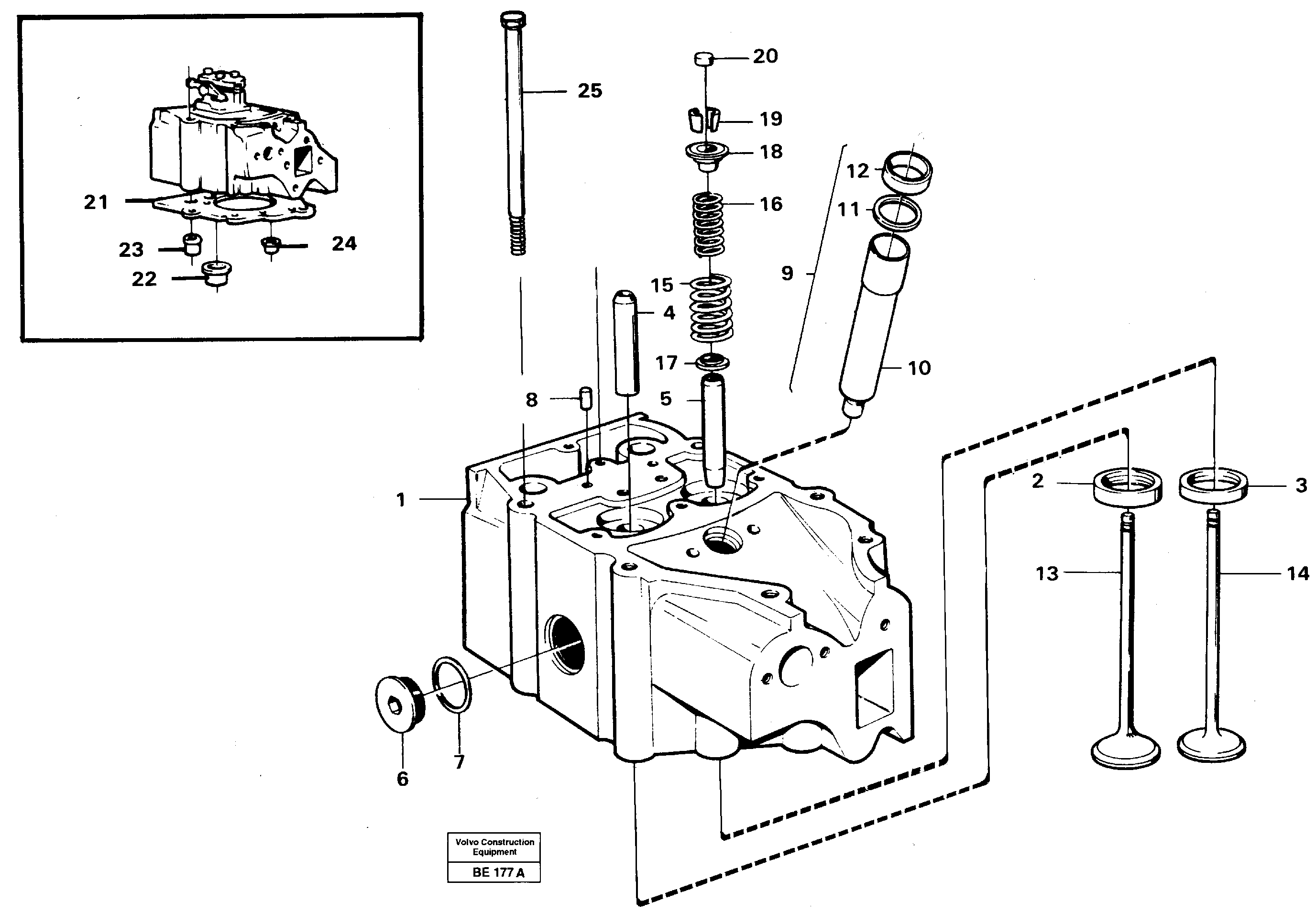 Cylinder head — volvo parts diagram