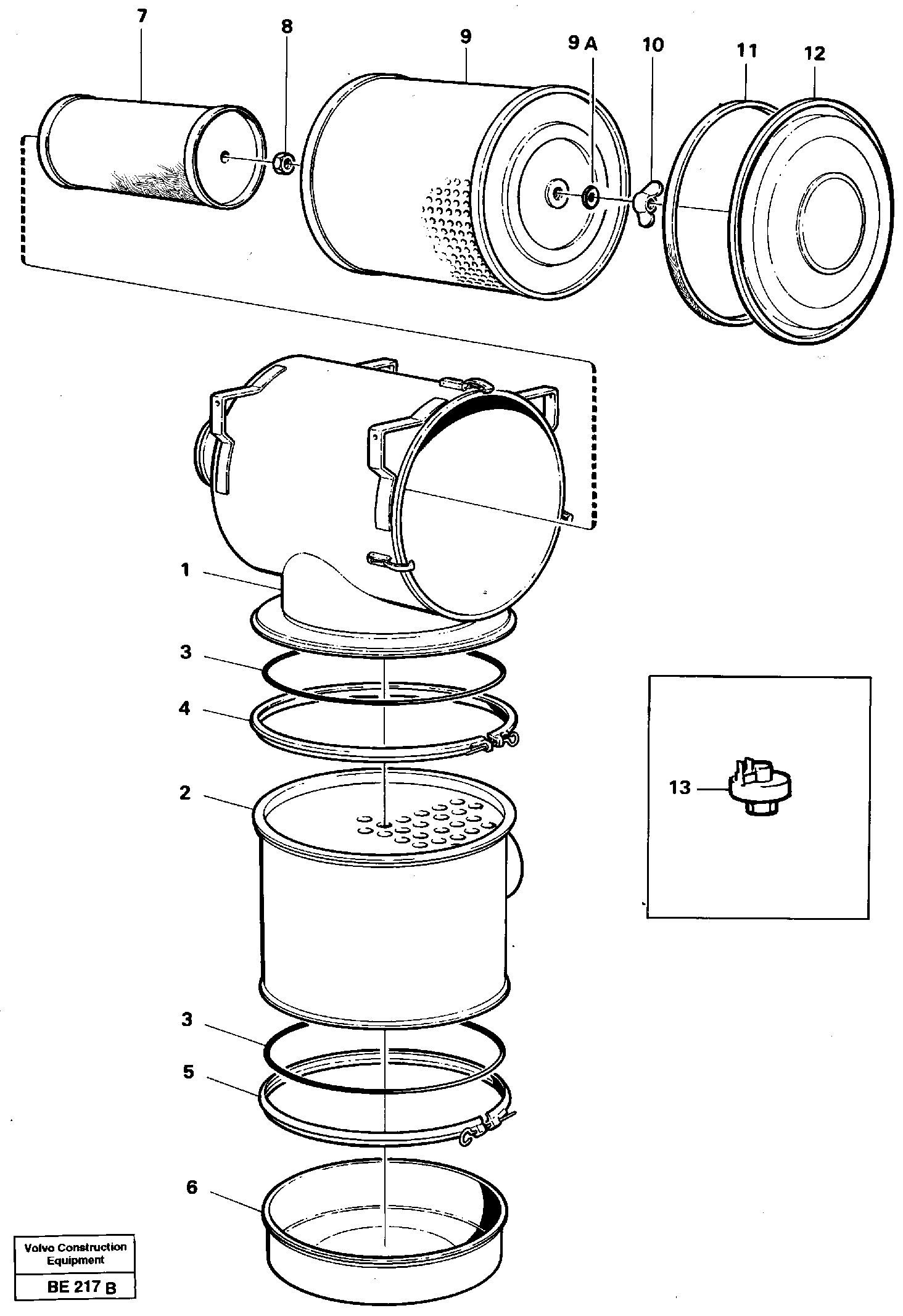 Air filter — volvo parts diagram