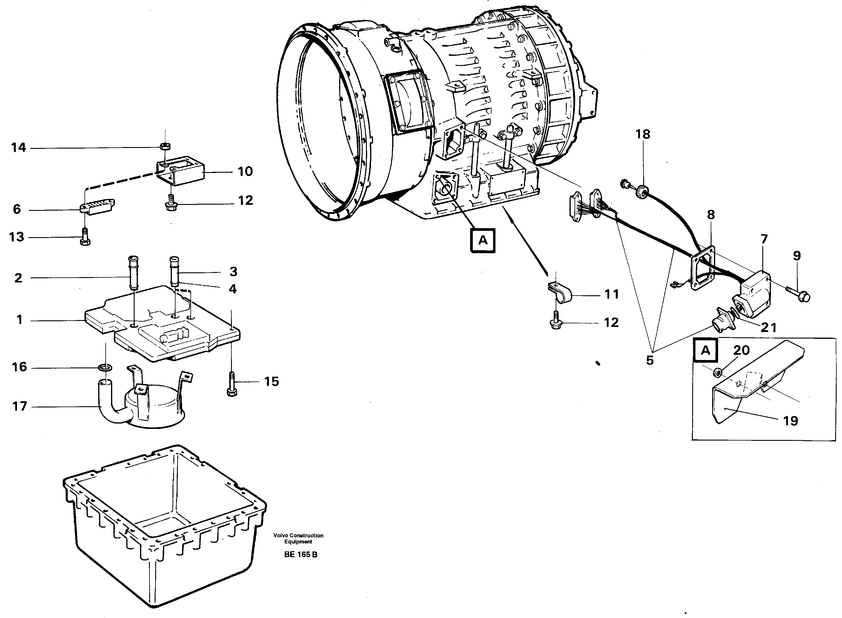 Range selector valve with fitting parts — volvo parts diagram