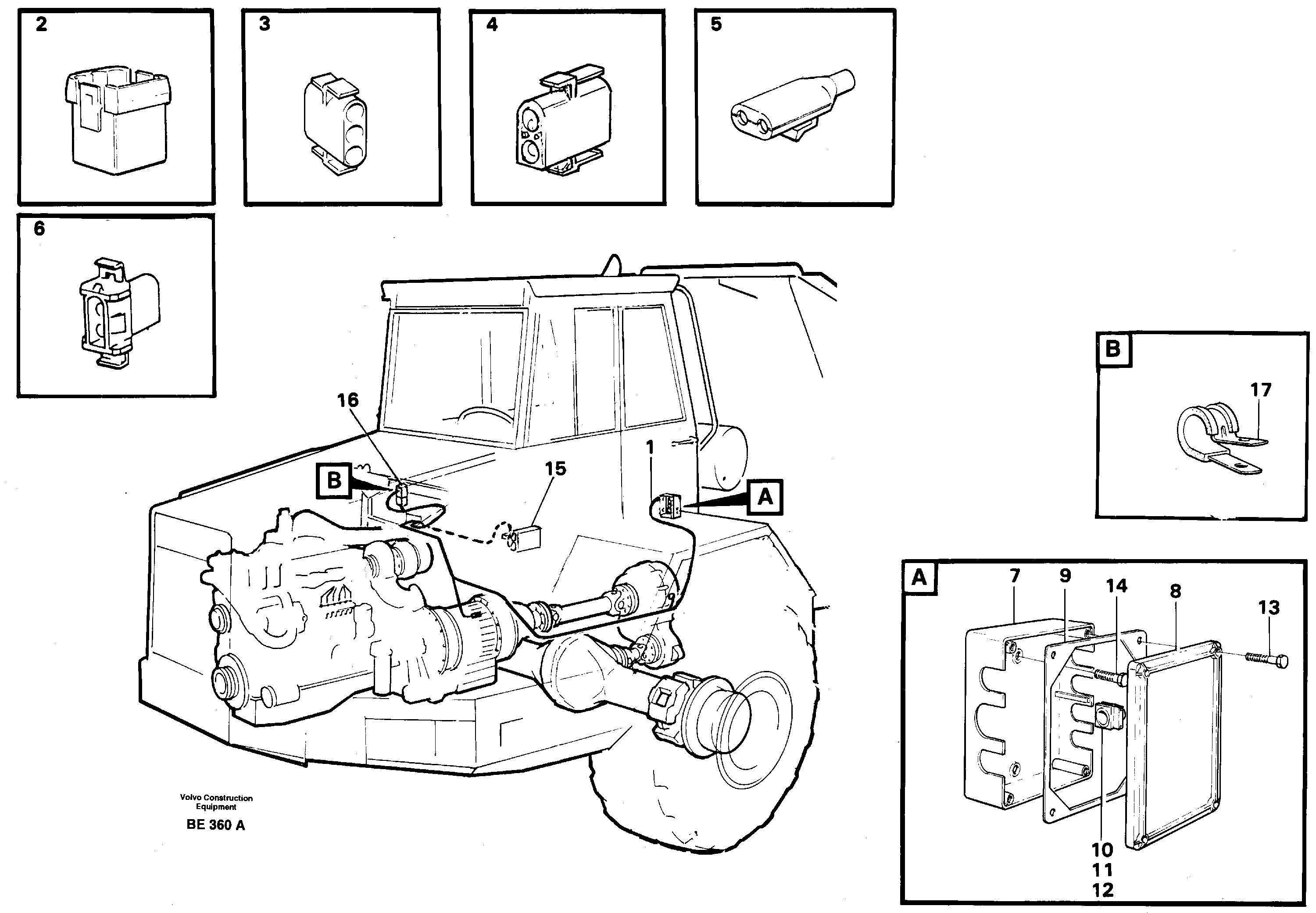Cable harnesses, front — volvo parts diagram