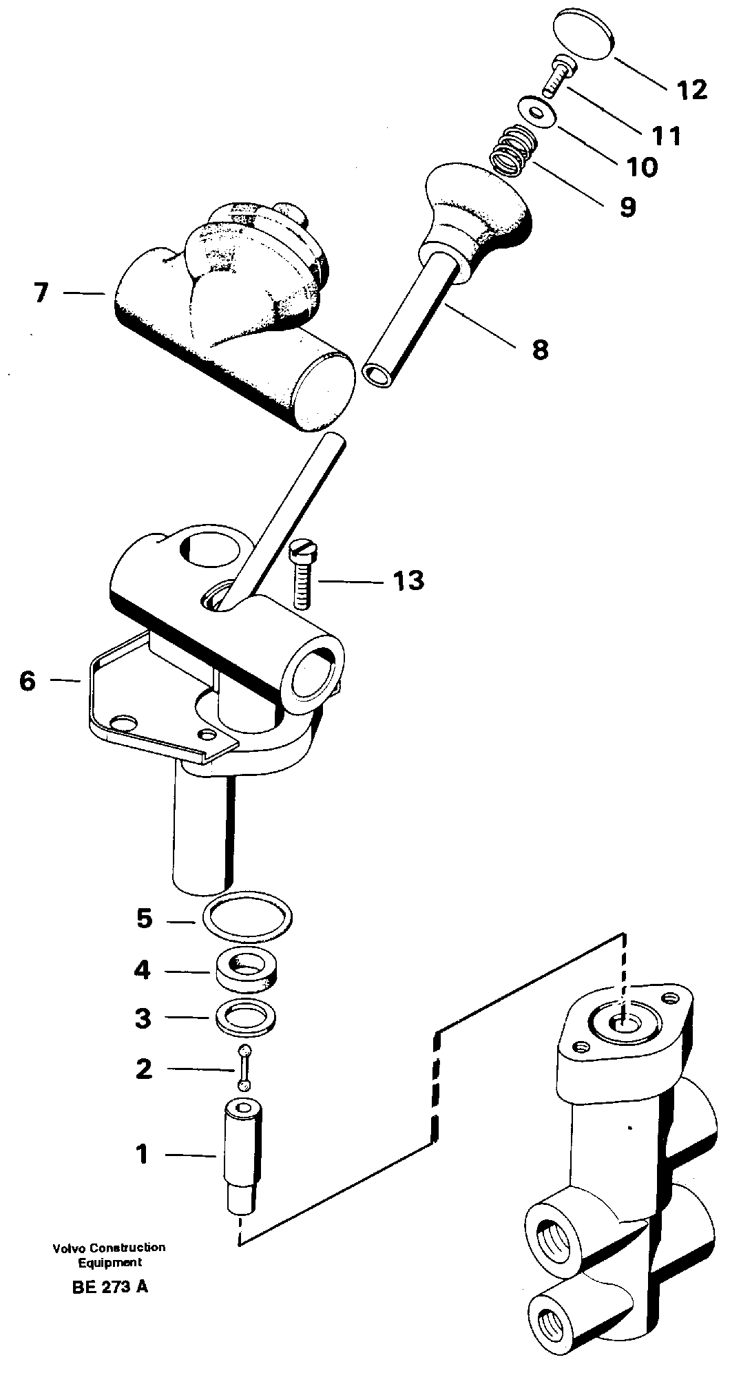 Parking brake valve  CAB - 1297 — volvo parts diagram