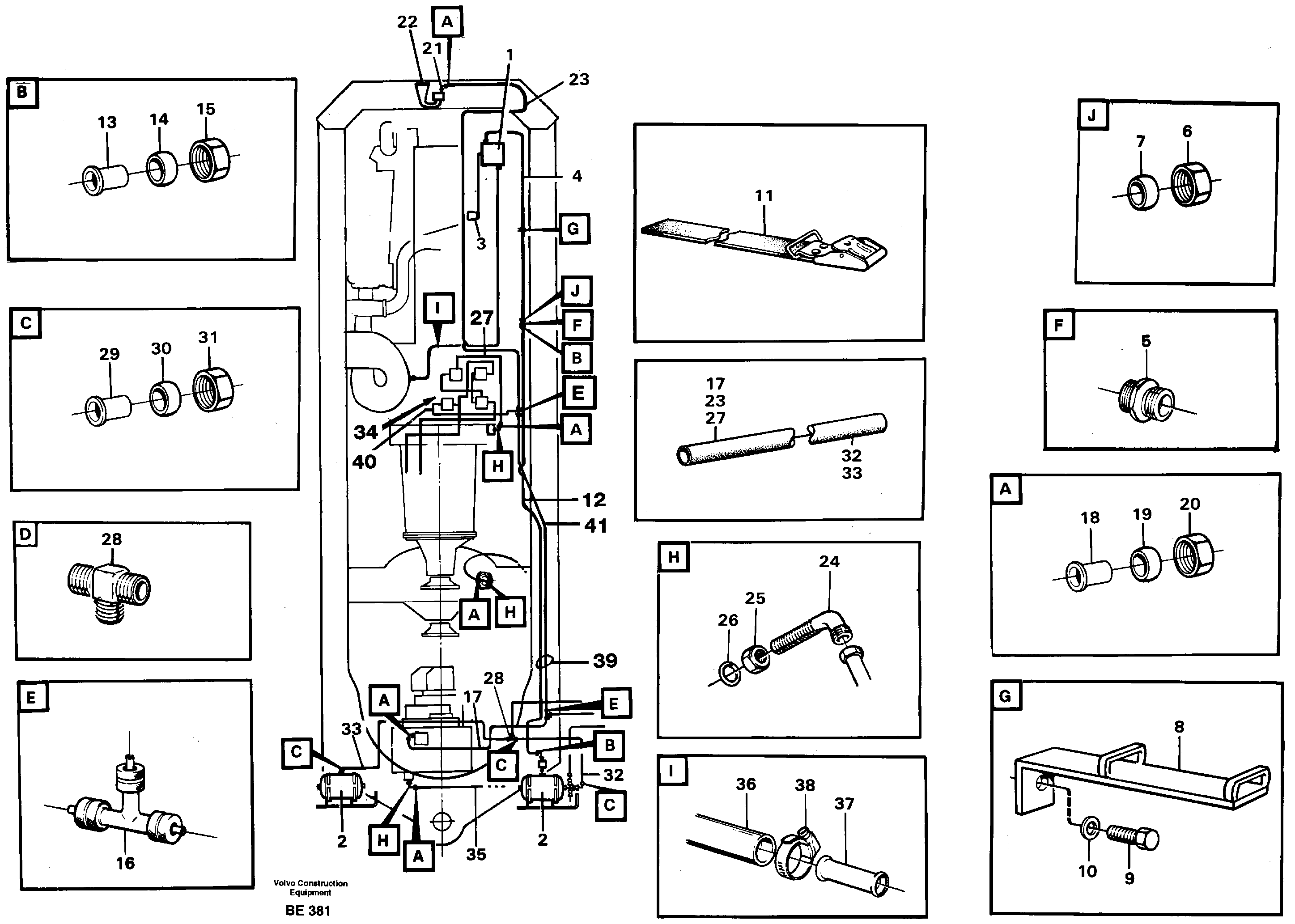 Pneumatic system  SER NO 3031 - — volvo parts diagram