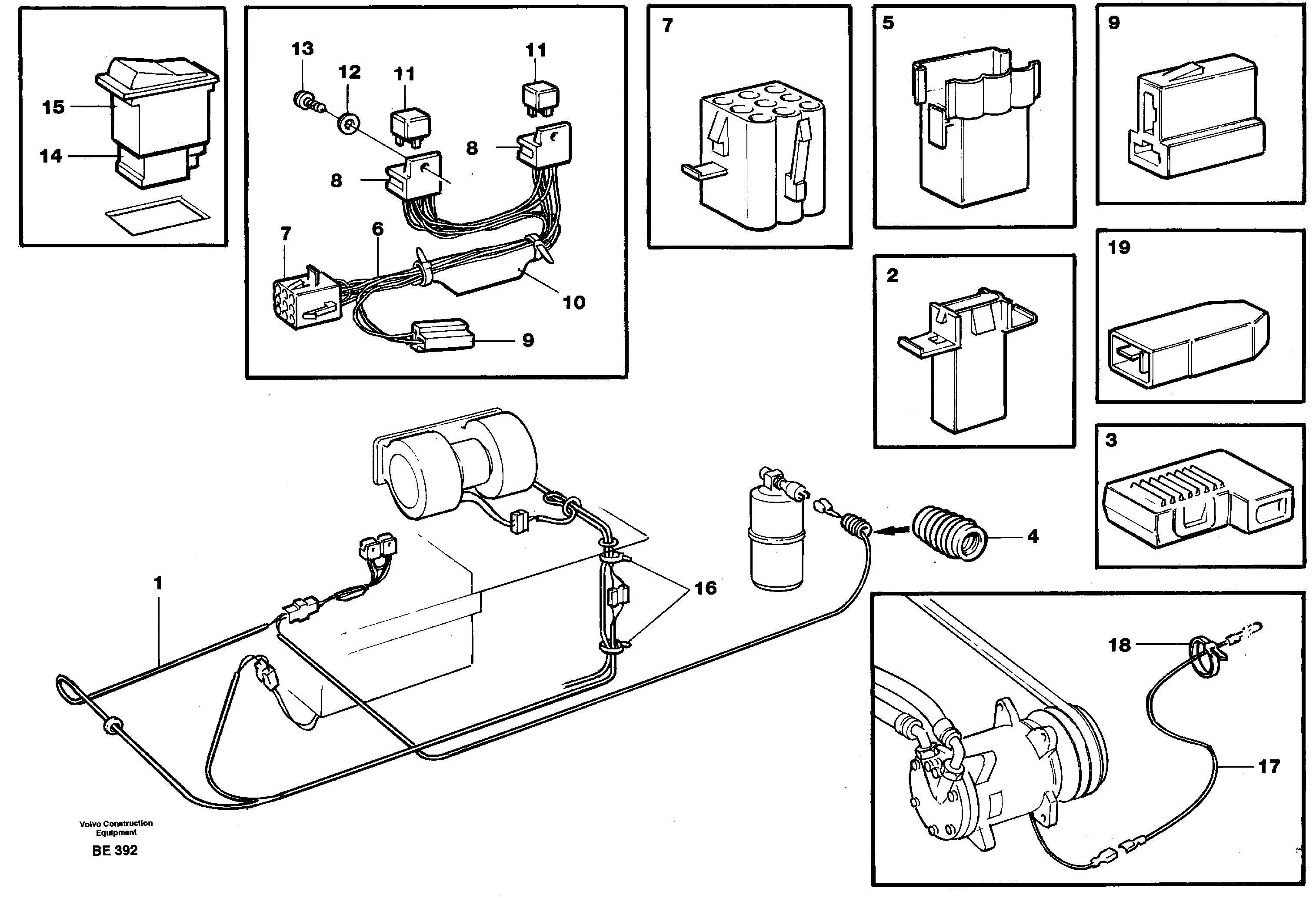 Air conditioning  93006 — volvo parts diagram
