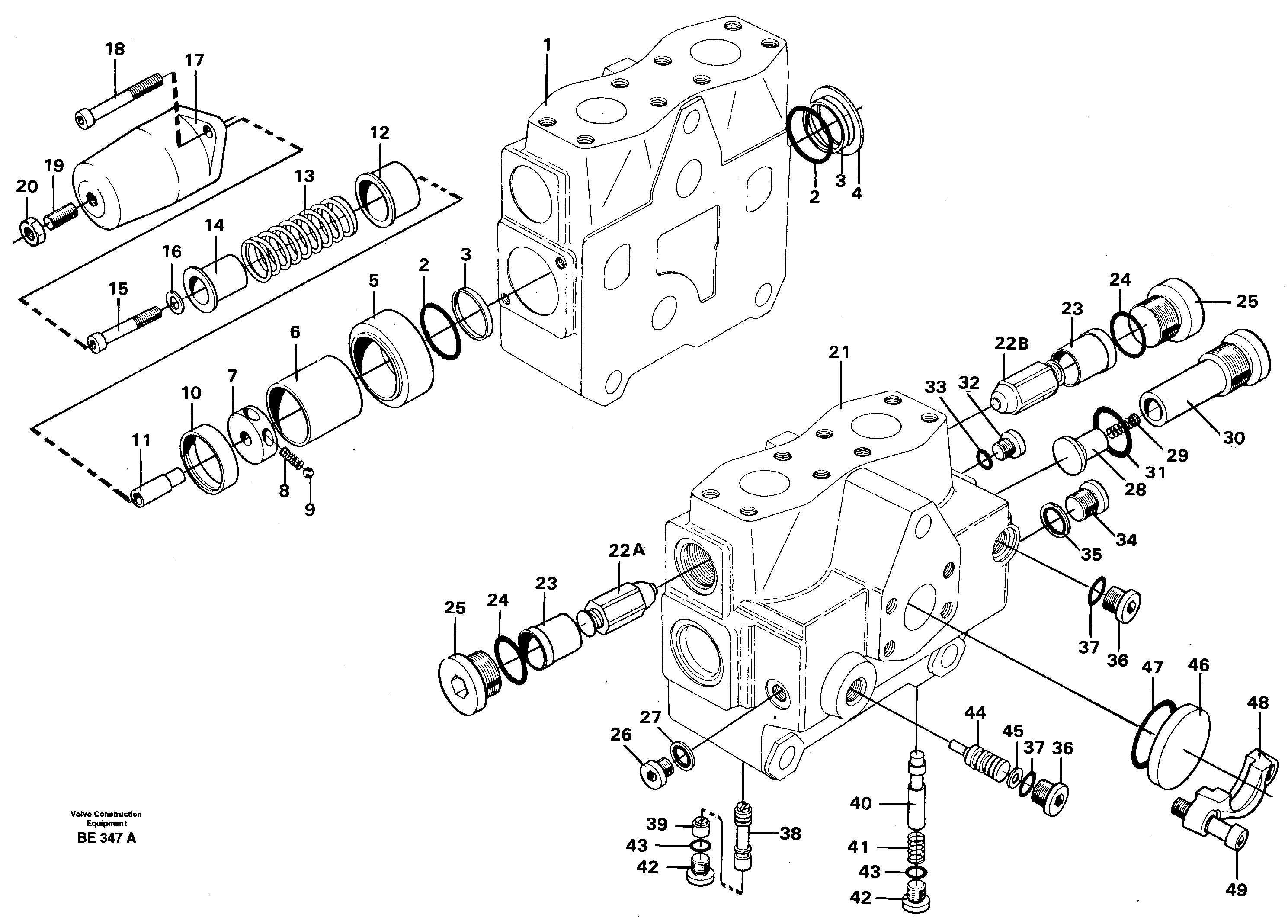 Valve section — volvo parts diagram