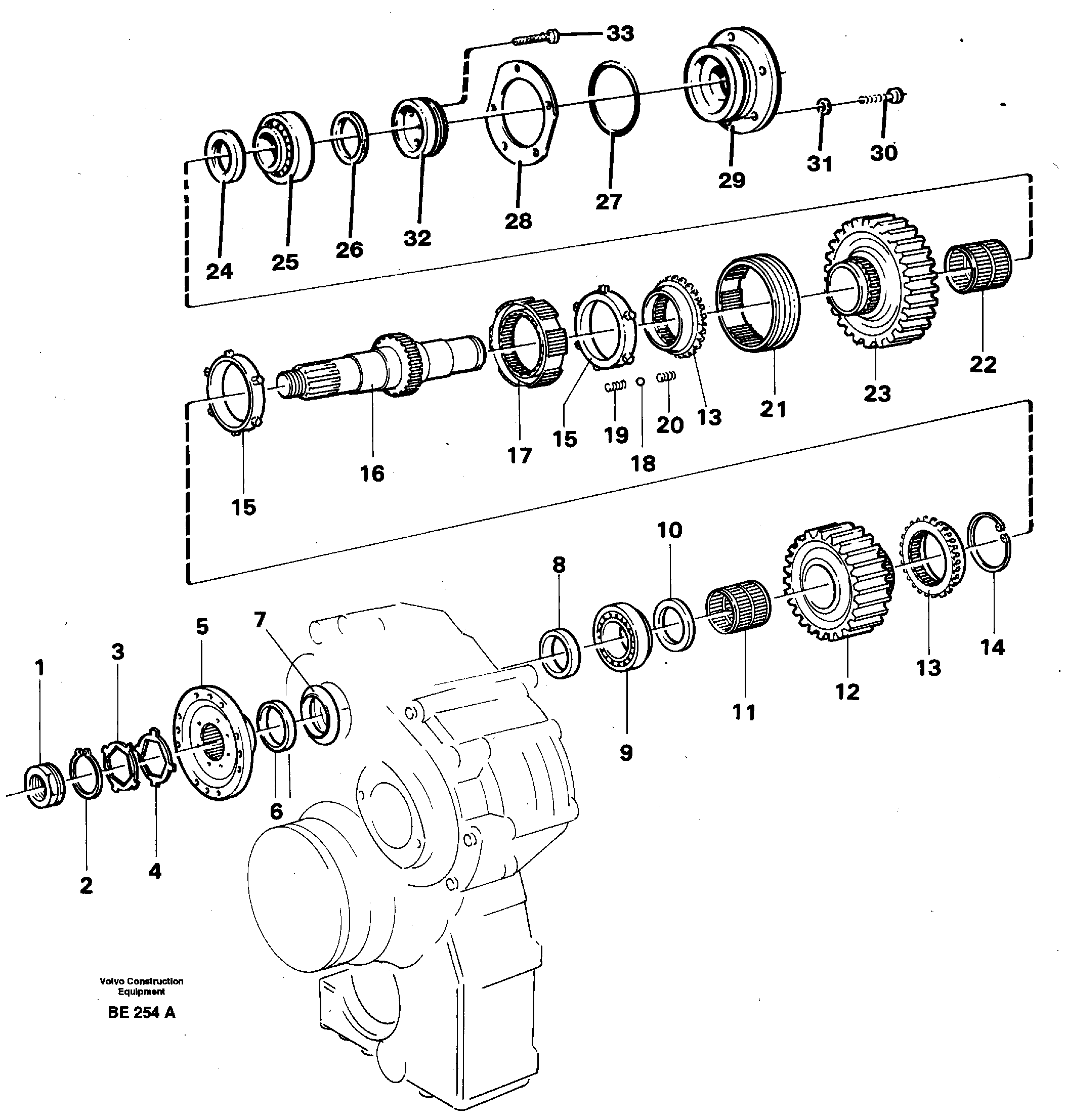 Upper shaft 30844, 30899 — volvo parts diagram