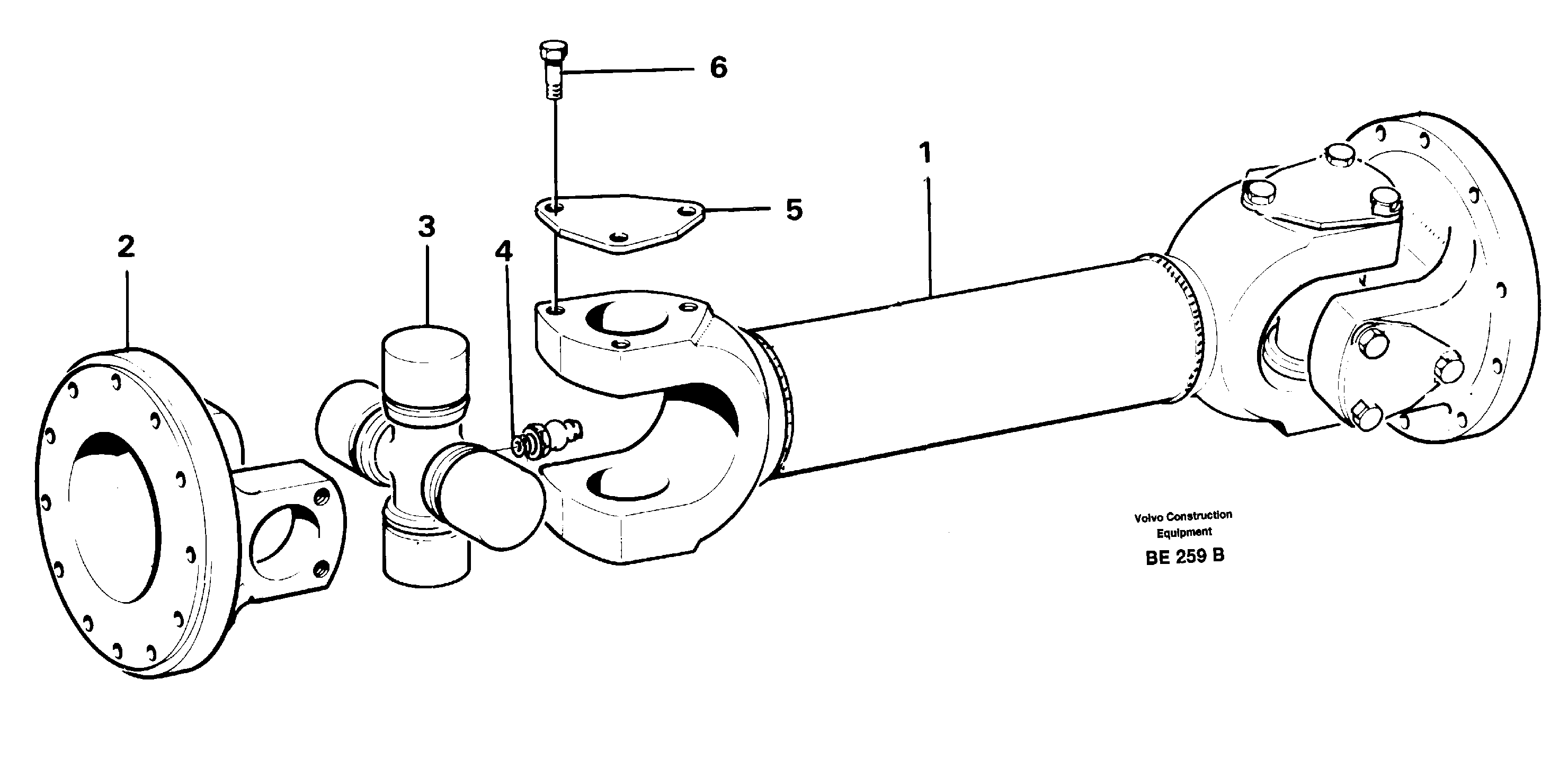 Propeller shaft — volvo parts diagram