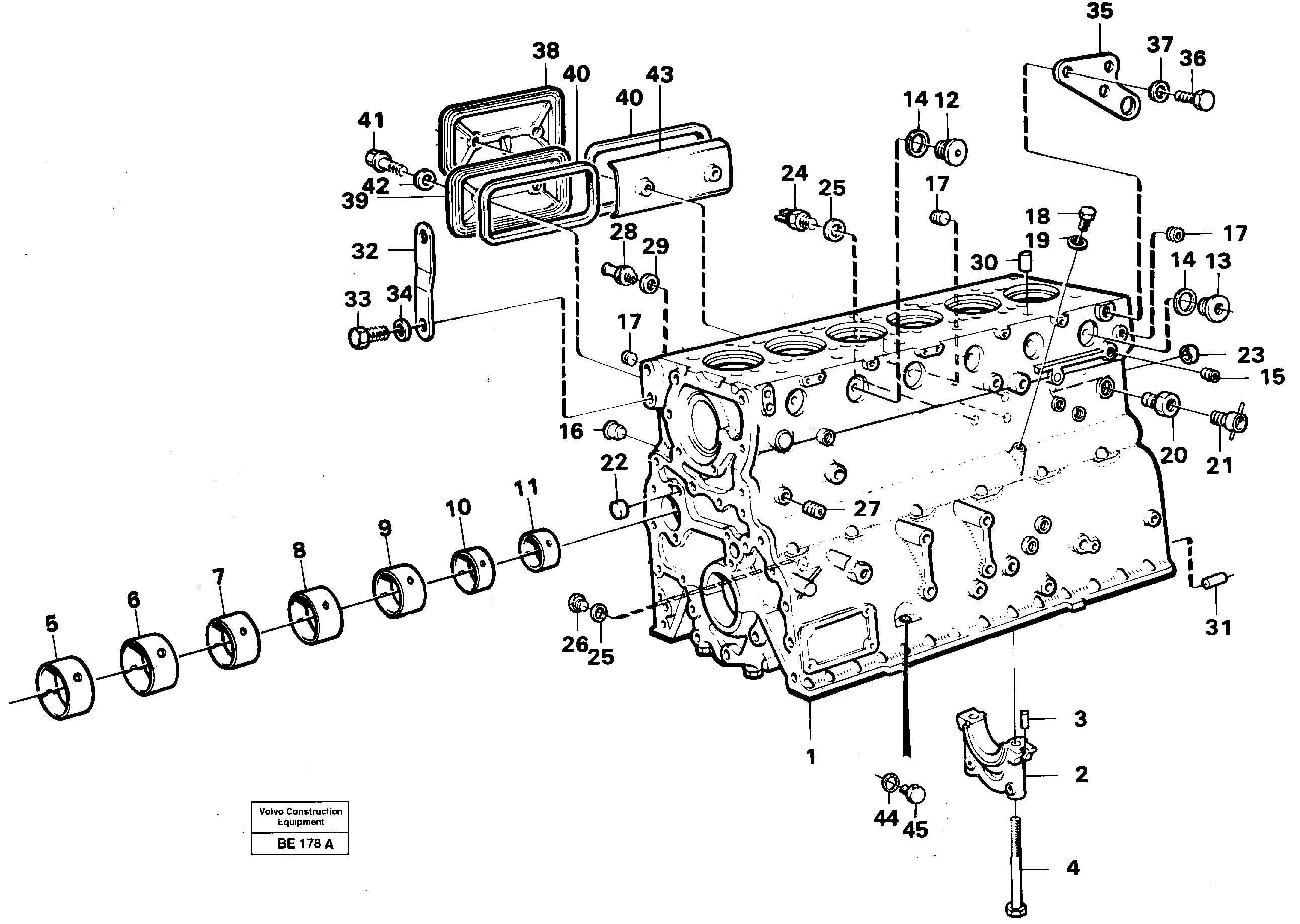 Cylinder block — volvo parts diagram