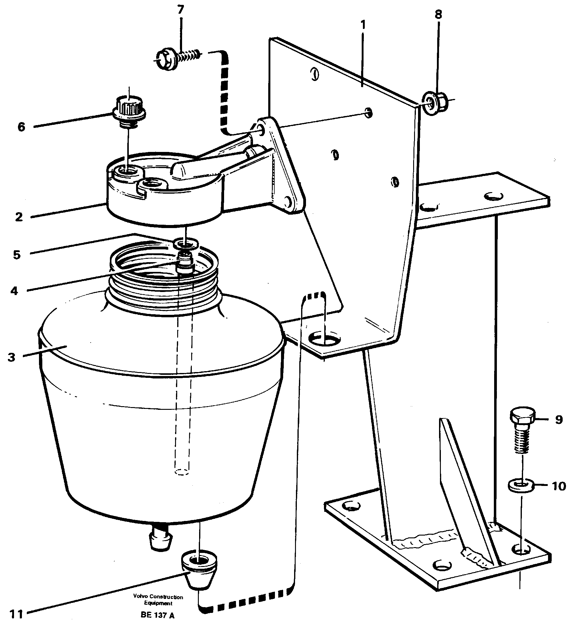 Anti-freeze reservoir  SER NO 1540 -, SER NO 1549 - (USA) — volvo parts diagram