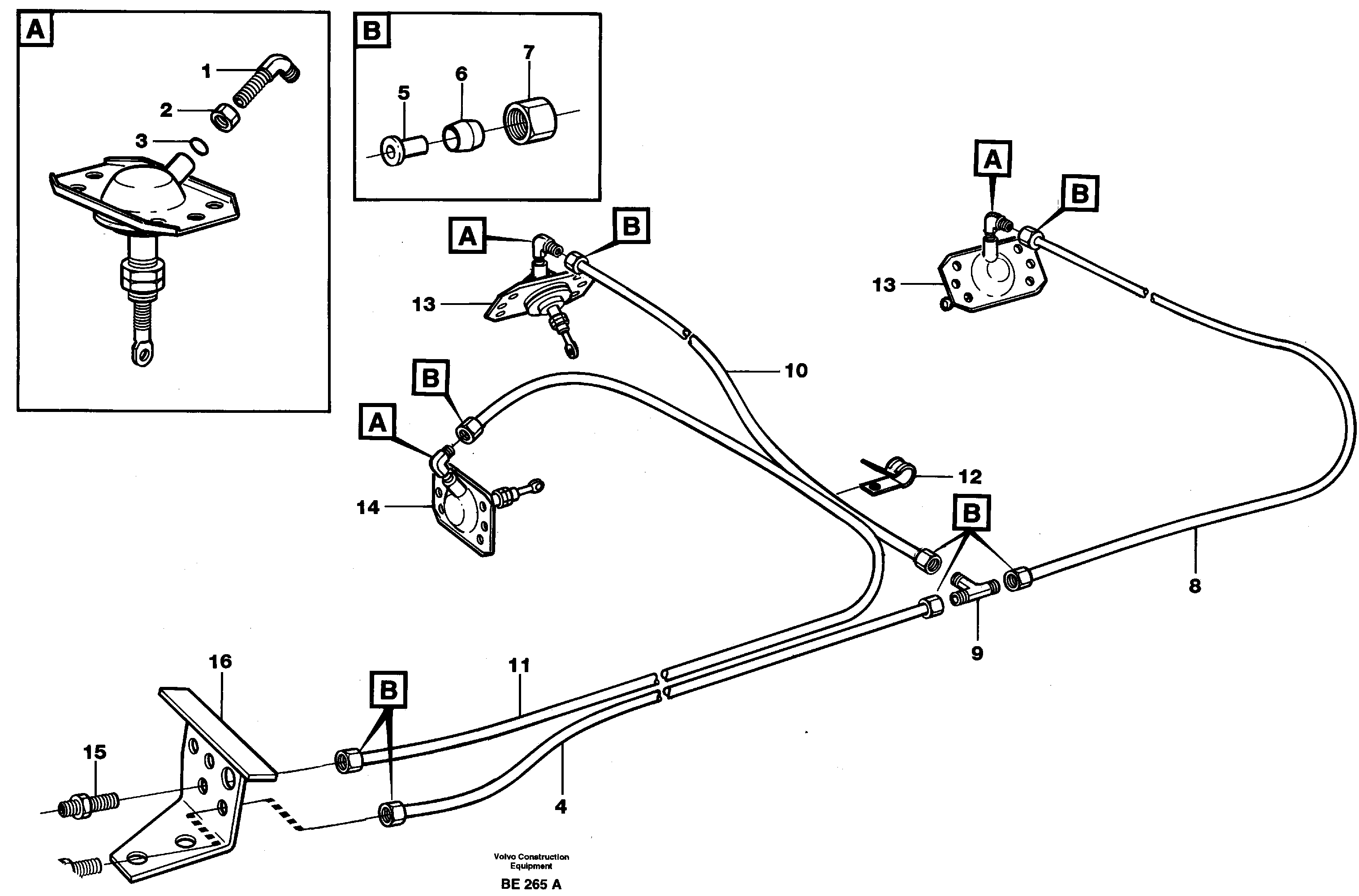 Pneumatic system: differential, vagn. — volvo parts diagram