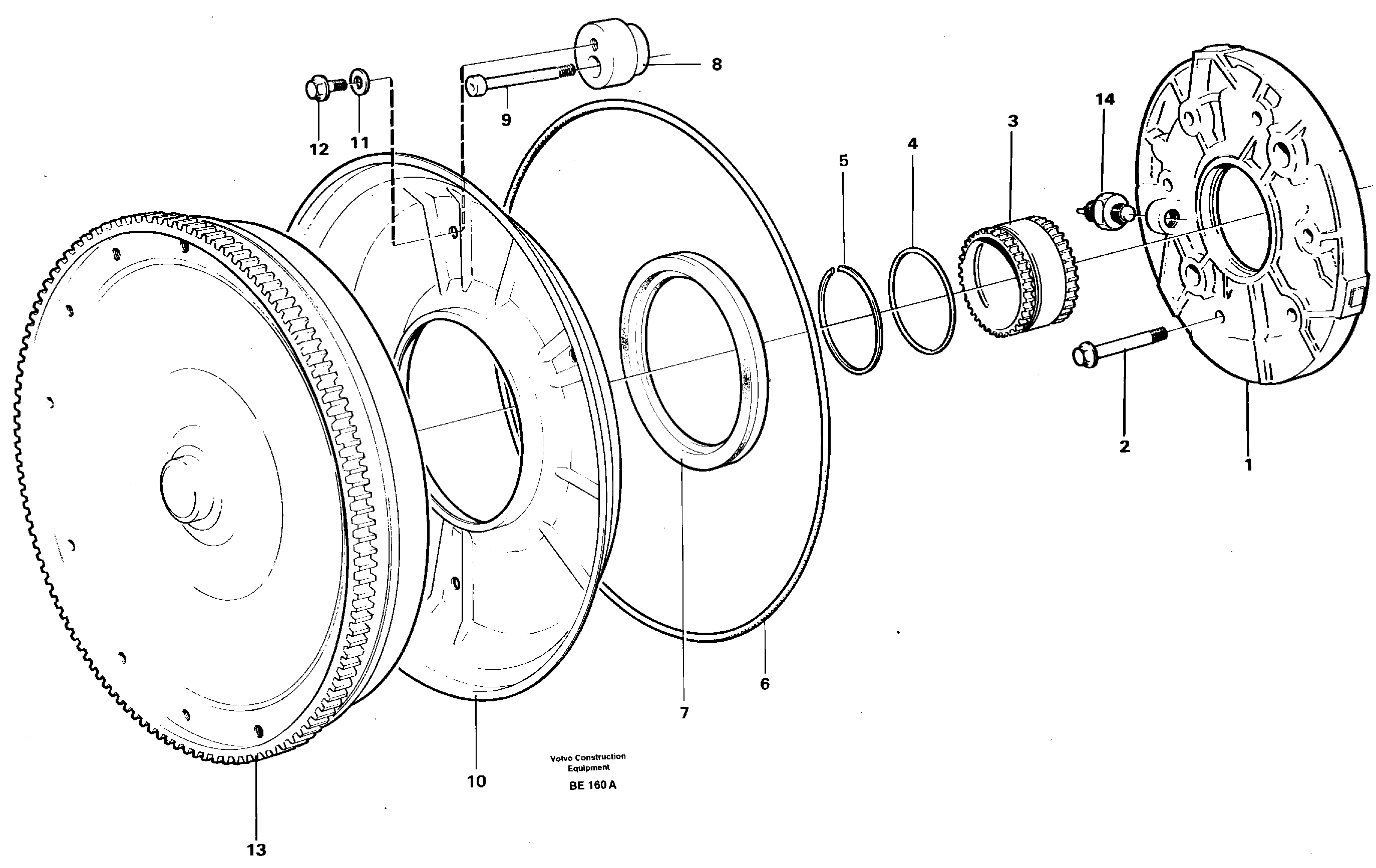 Torque converter and oil pump — volvo parts diagram