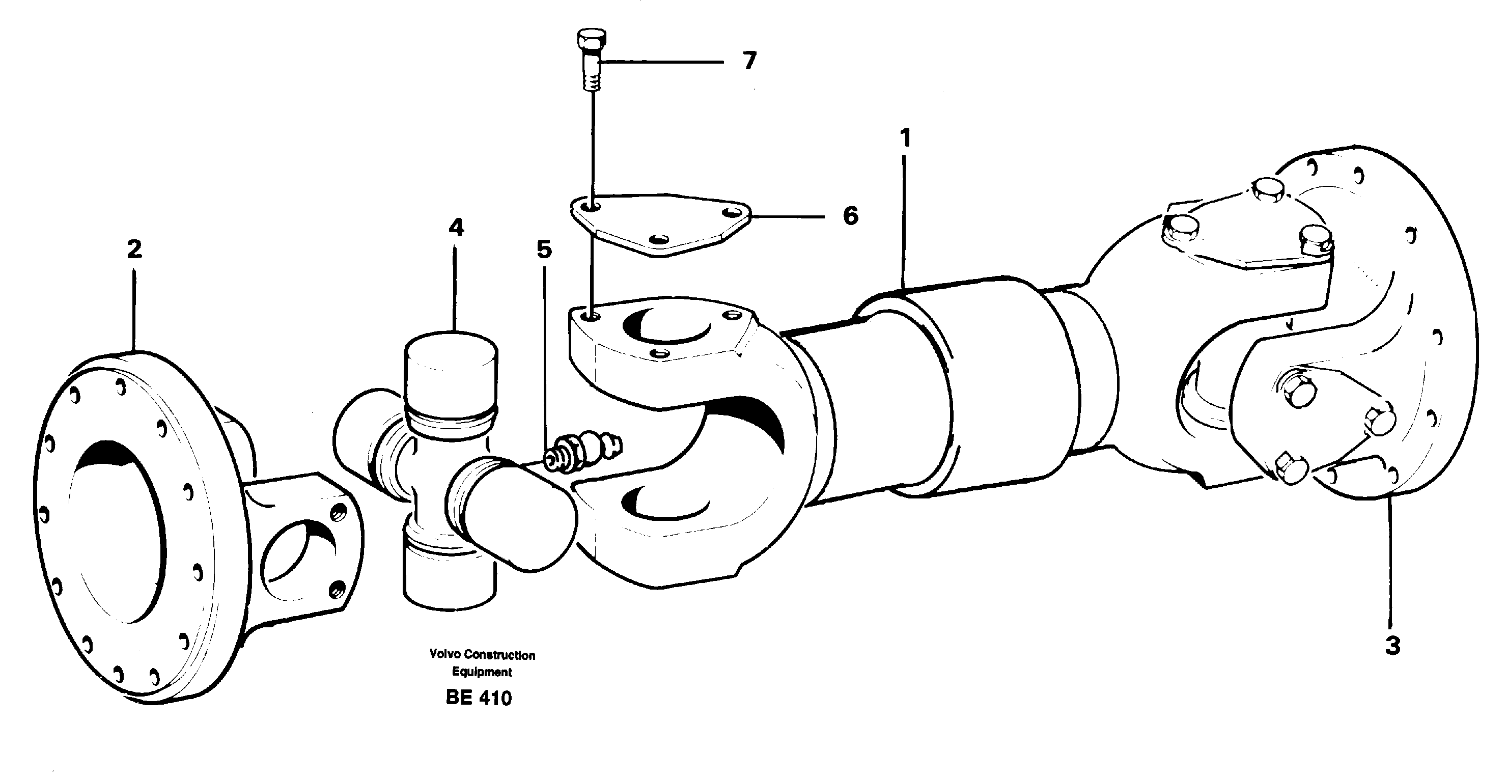 Propeller shaft — volvo parts diagram