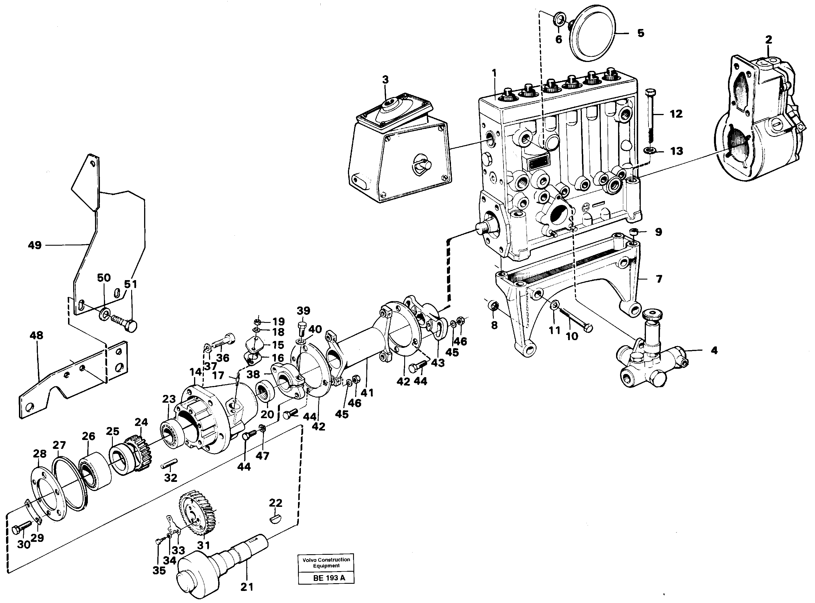 Fuel injection pump drive — volvo parts diagram