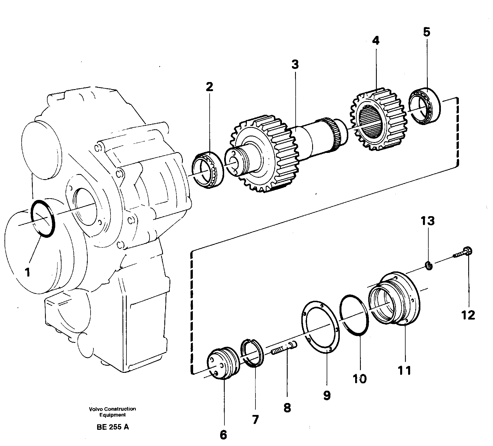 Intermediate shaft 30844 — volvo parts diagram