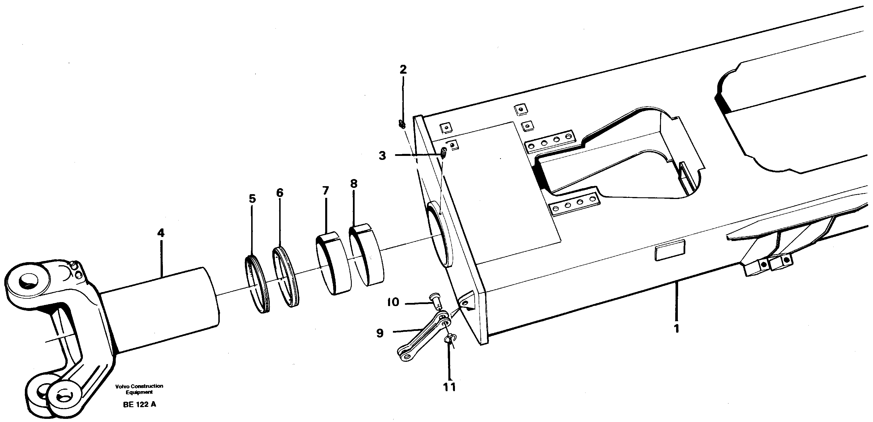 Frame, rear SER NO - 1441,SER NO - 1446 (USA) — volvo parts diagram