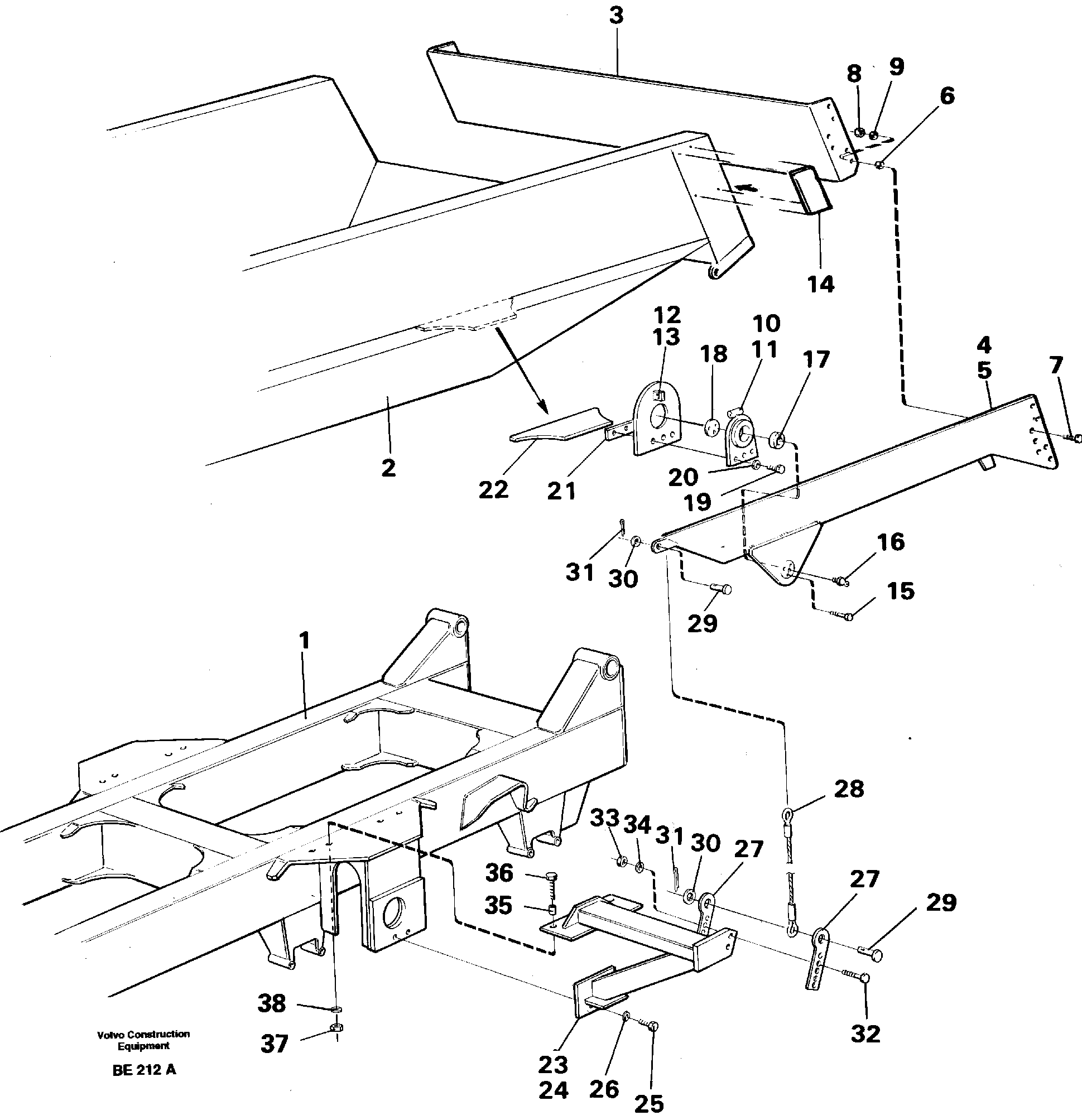 Overhung tailgate  92045 — volvo parts diagram