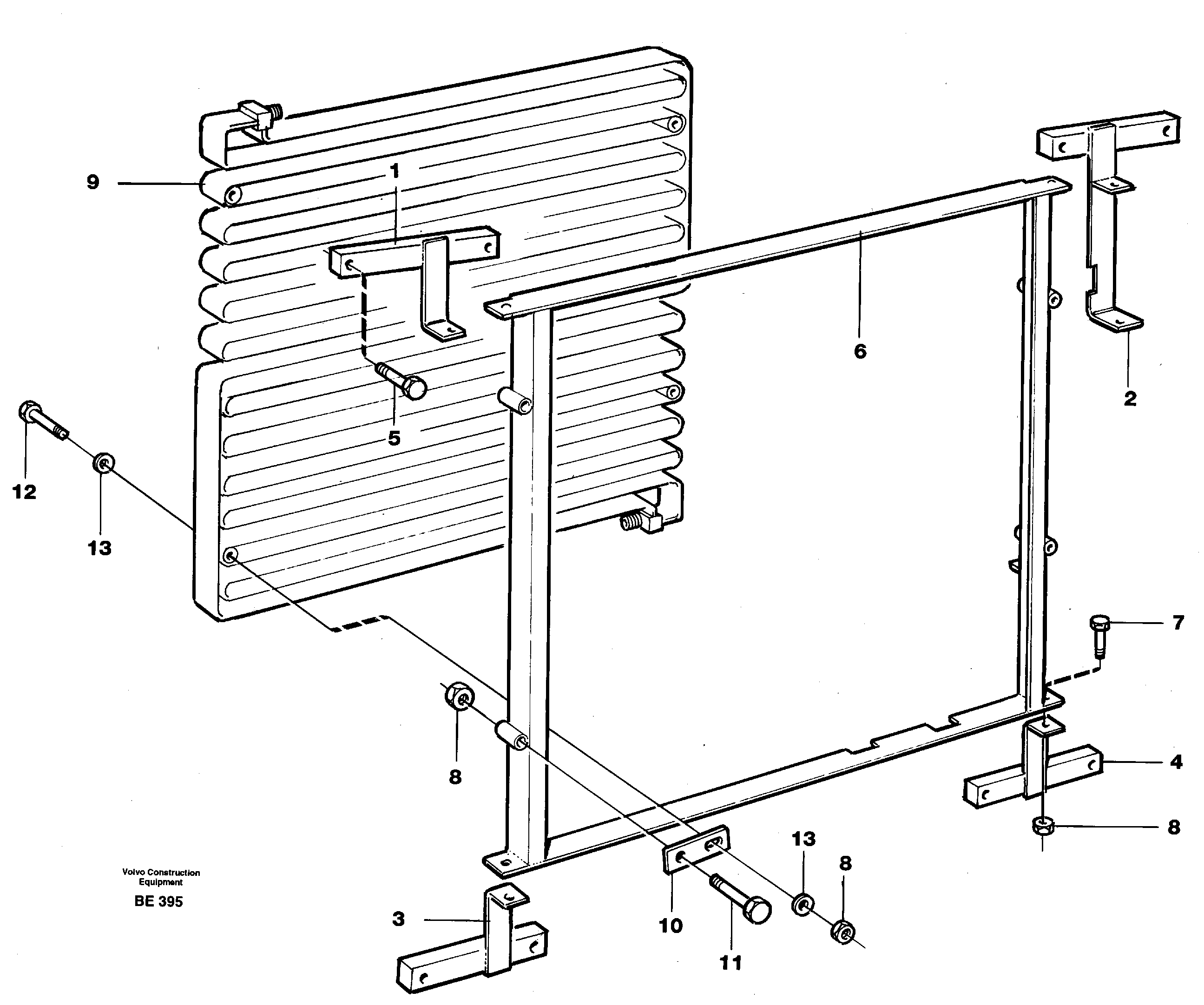 Condenser device air conditioning  93006 — volvo parts diagram