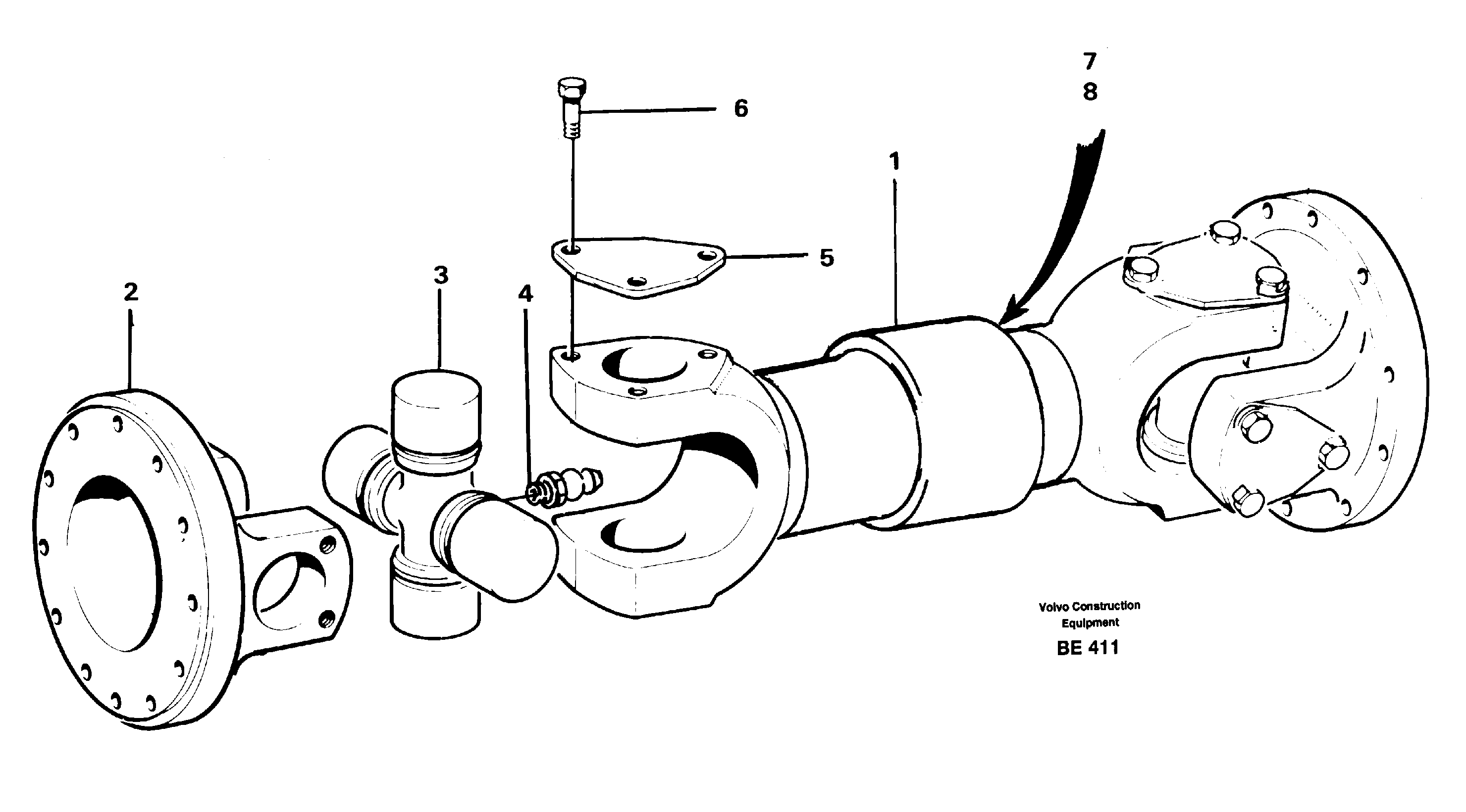 Propeller shaft — volvo parts diagram