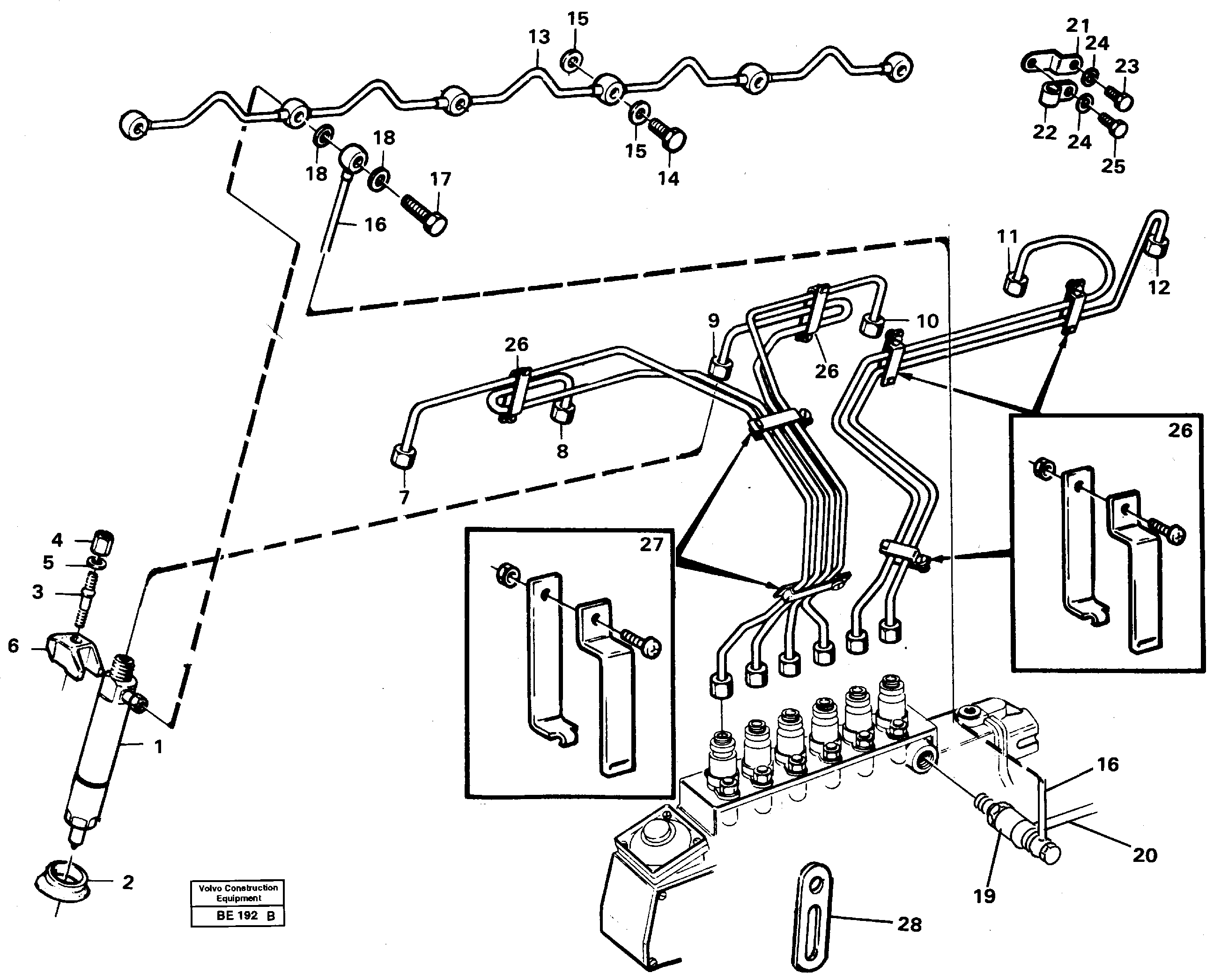 Fuel pipes - injectors — volvo parts diagram