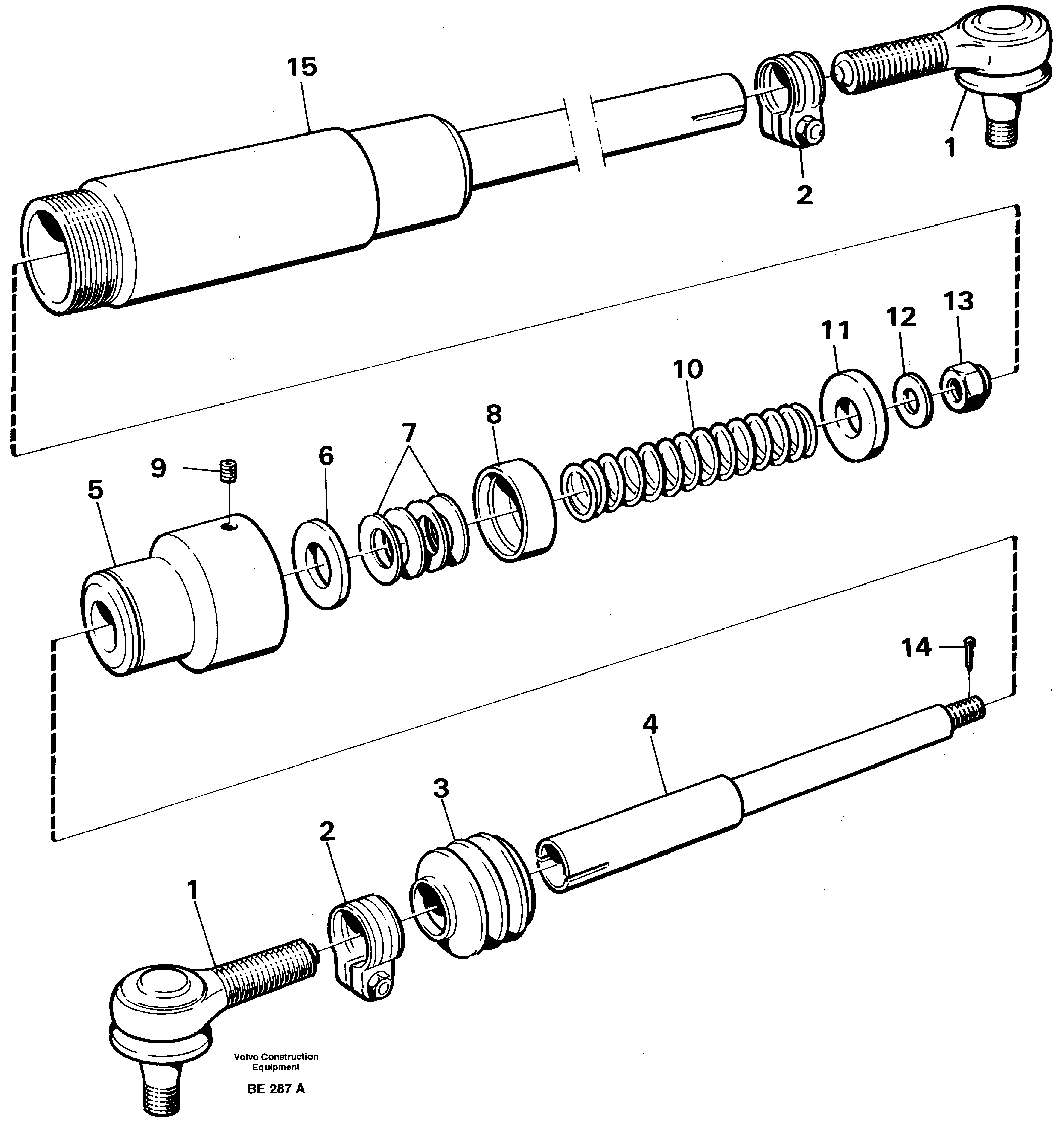 Drag rod — volvo parts diagram