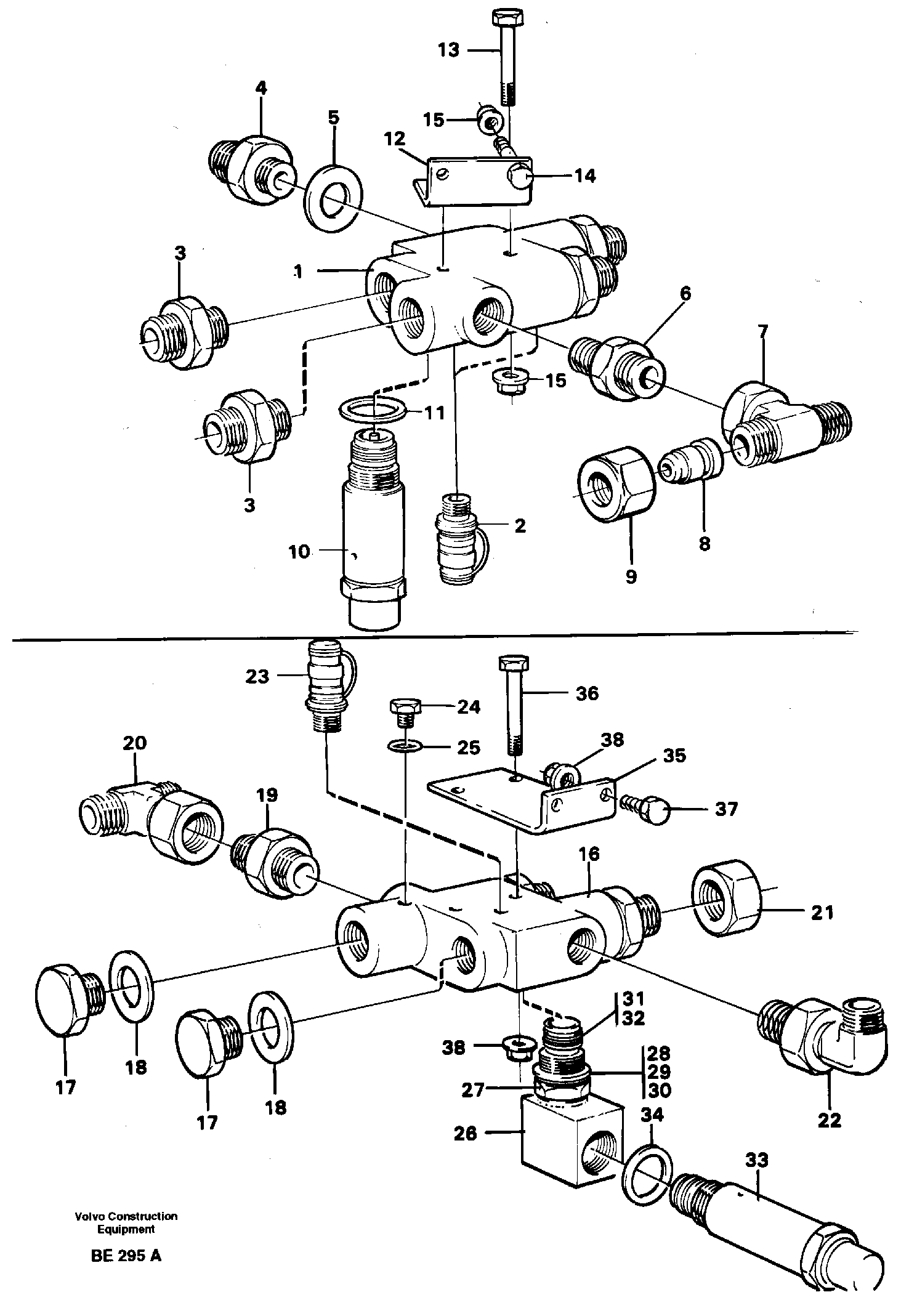 Check valve with fitting parts — volvo parts diagram