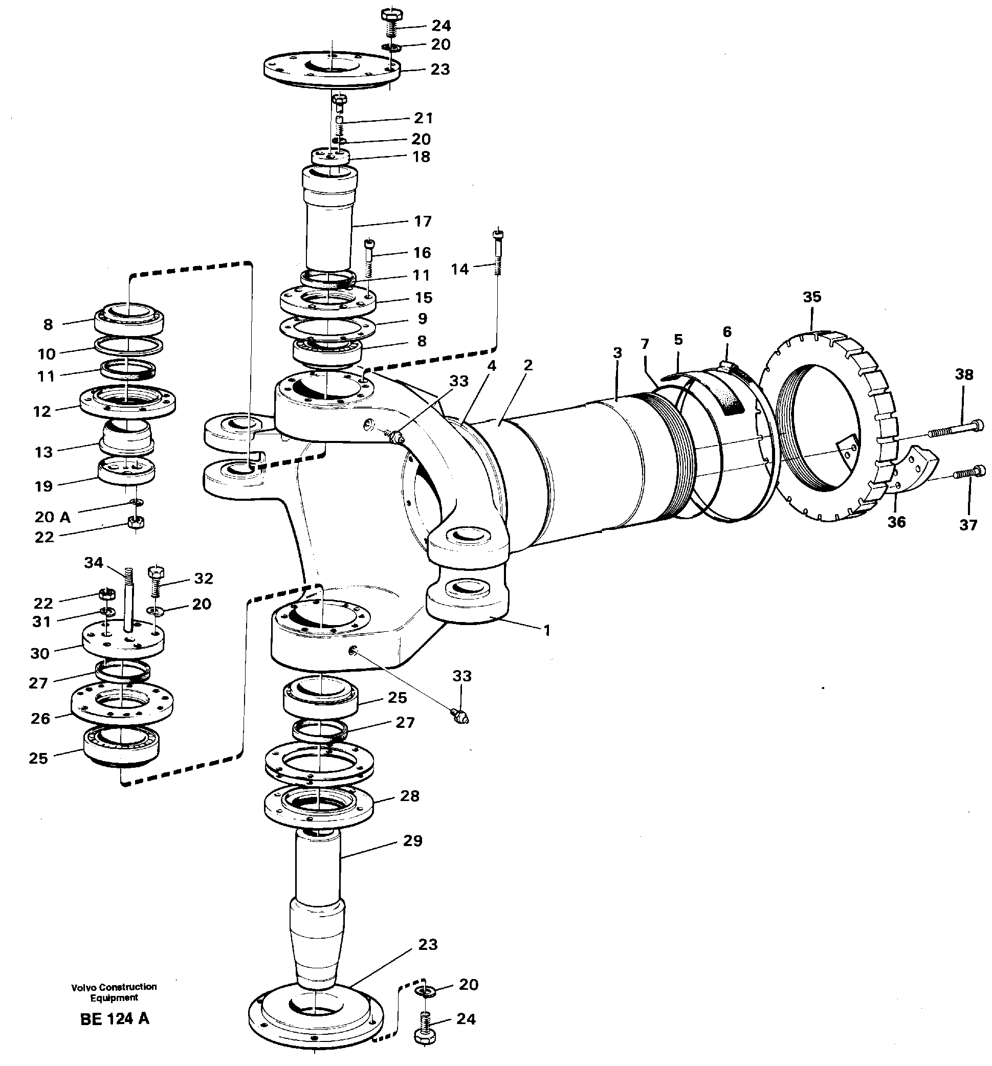 Frame link SER NO 1442 -, SER NO 1447 - (USA) — volvo parts diagram