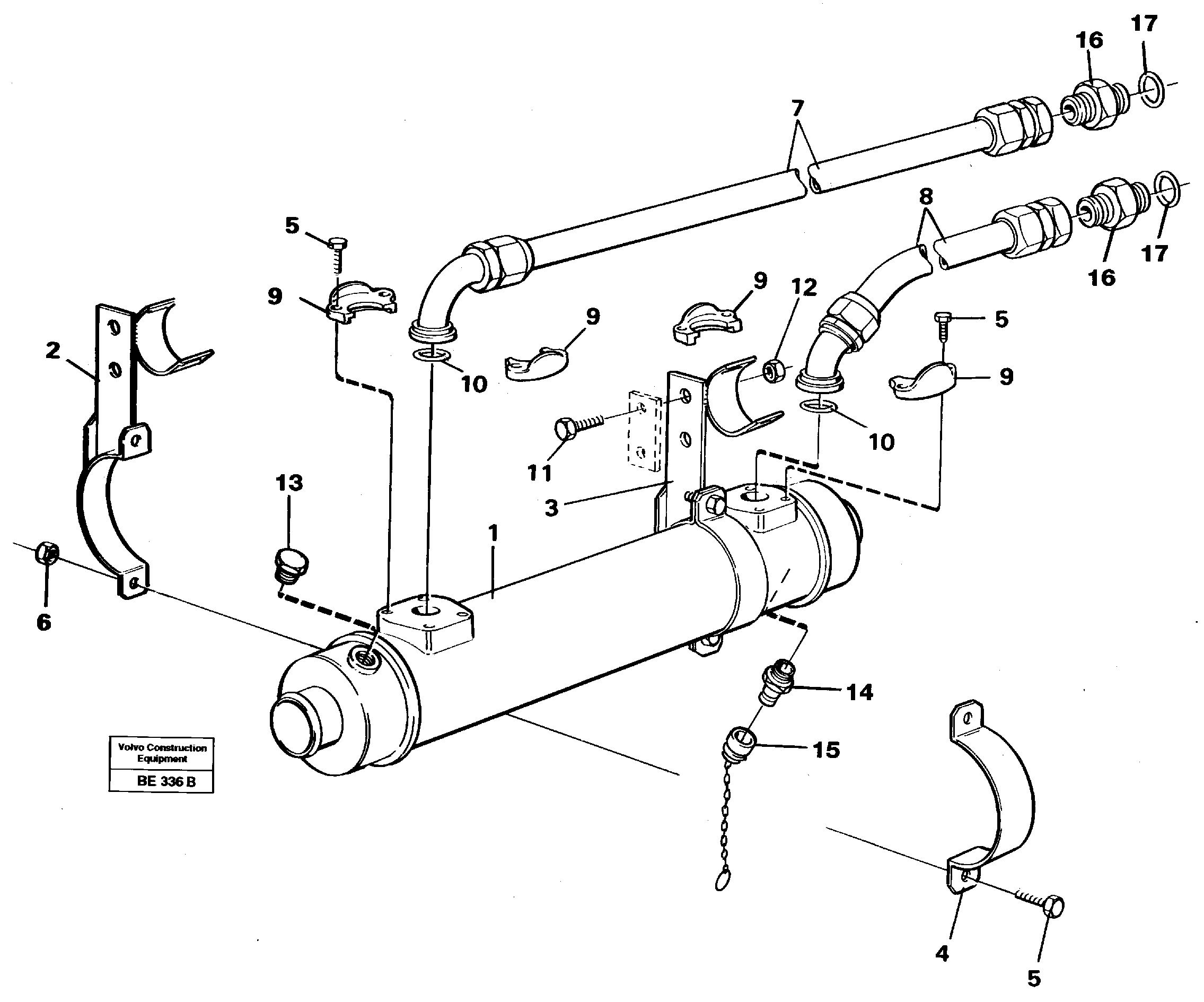 Oil cooler SER NO 1782 - — volvo parts diagram