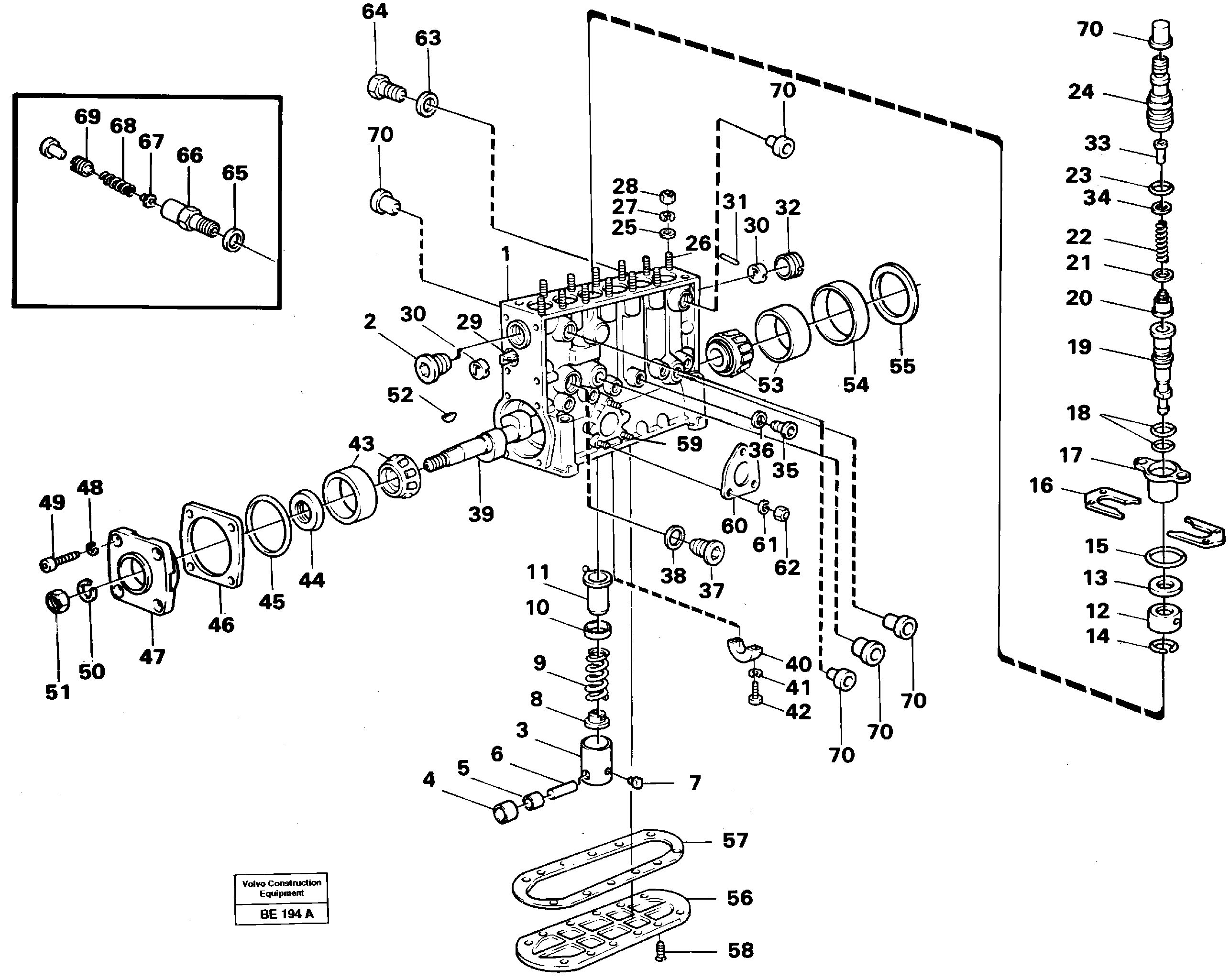 Injection pump — volvo parts diagram