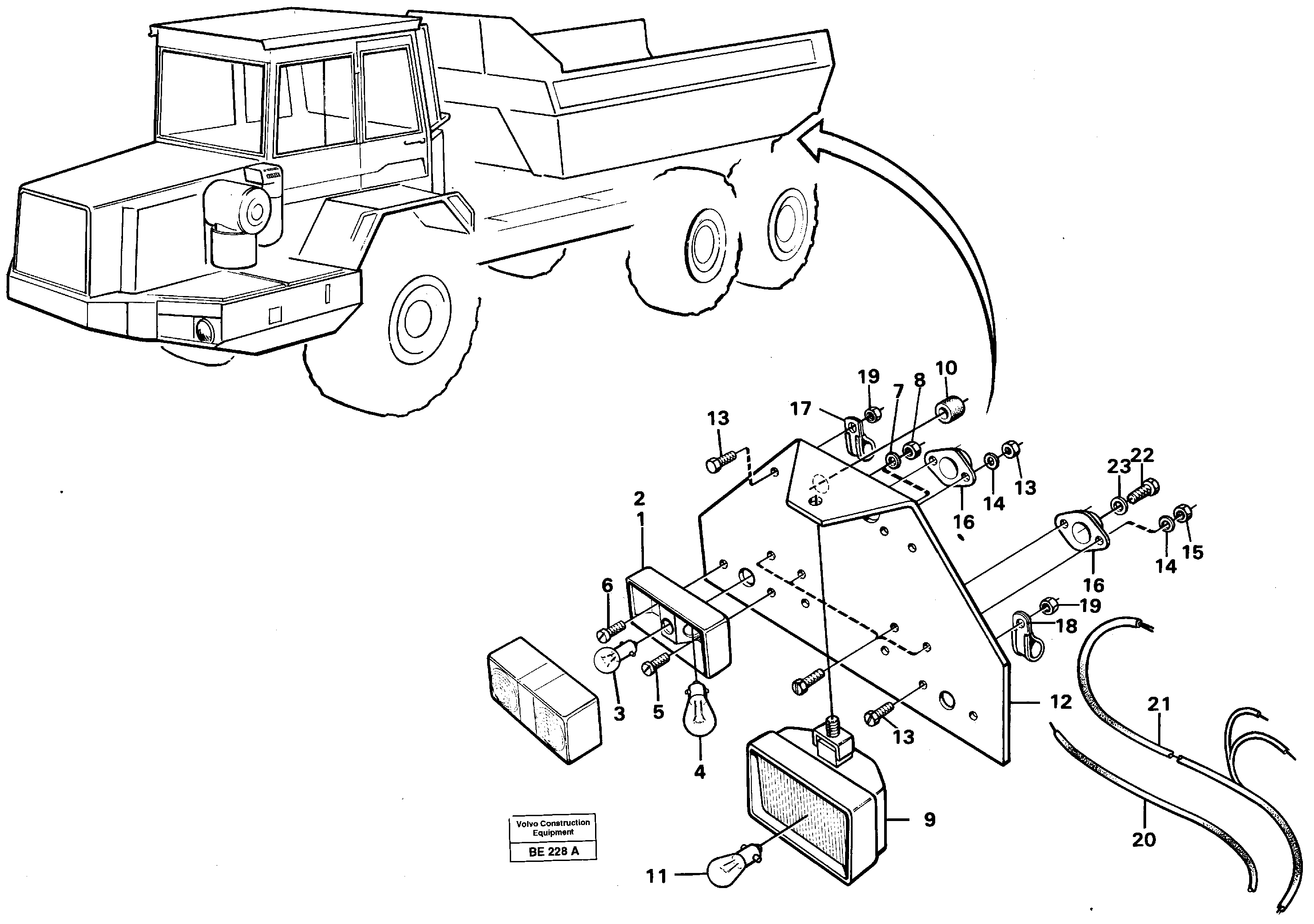 Rear lighting — volvo parts diagram