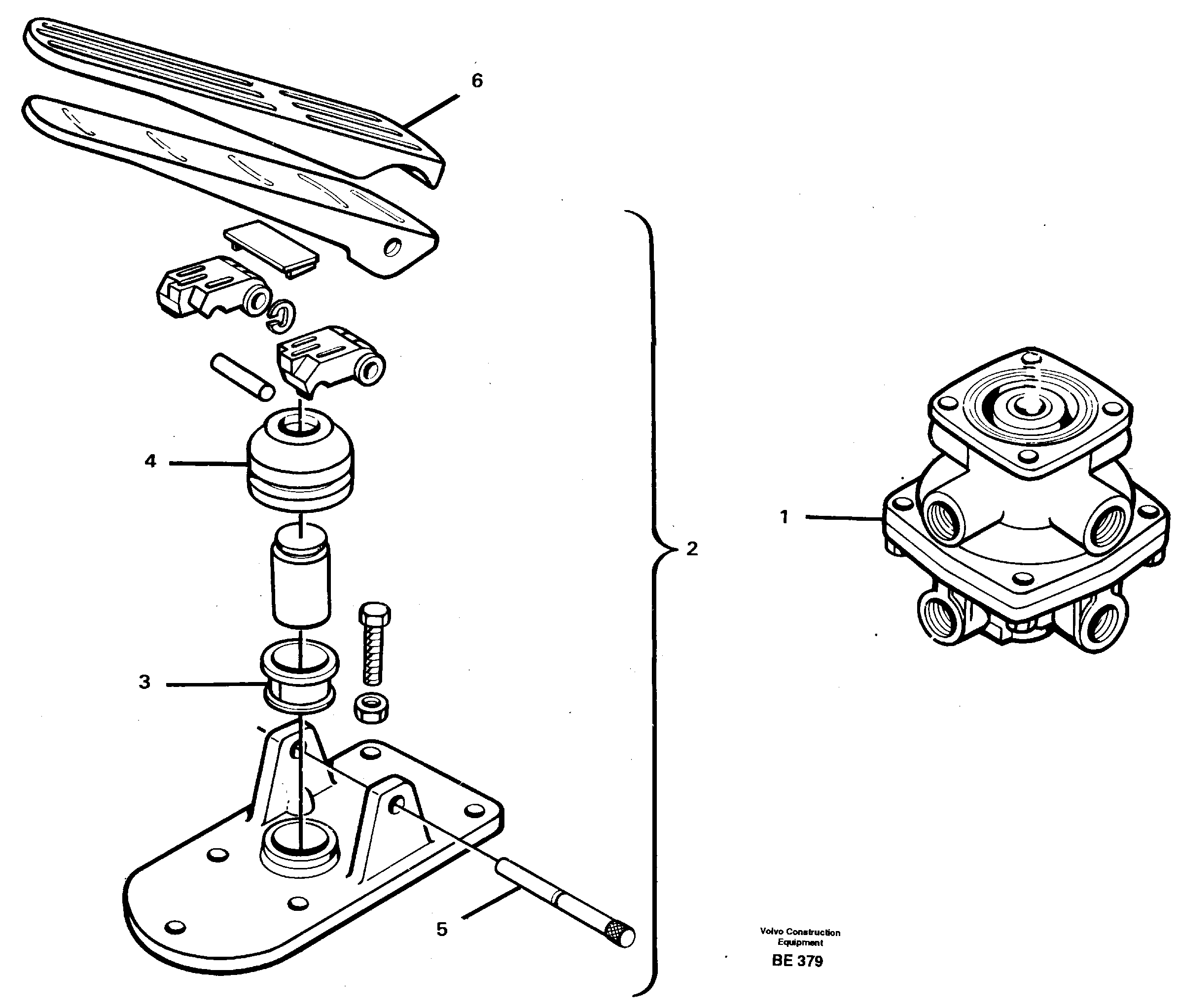 Retarder pedal  CAB 3031 - — volvo parts diagram