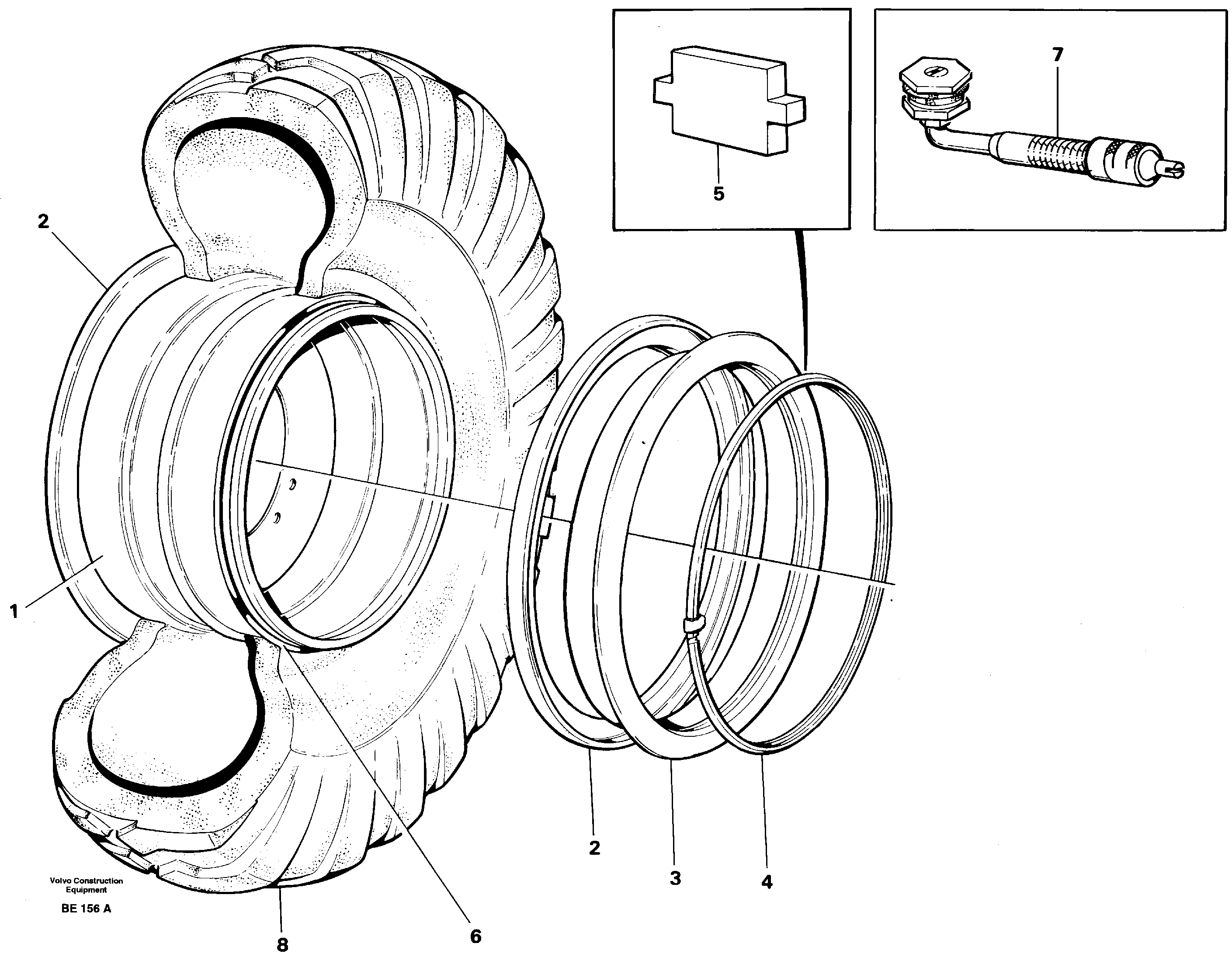 Wheel Usa SER NO - 1524 — volvo parts diagram