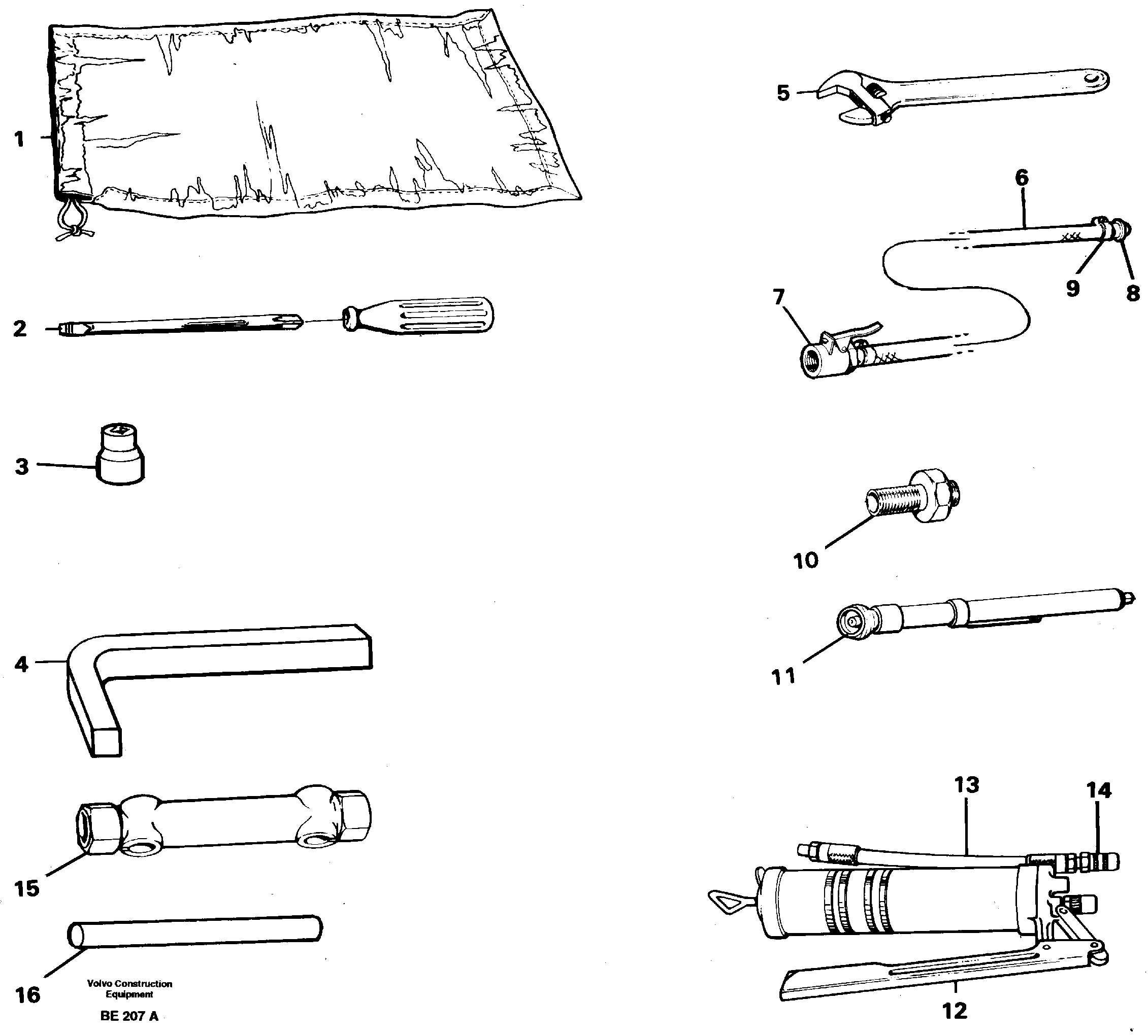 Tool kit 91829 — volvo parts diagram