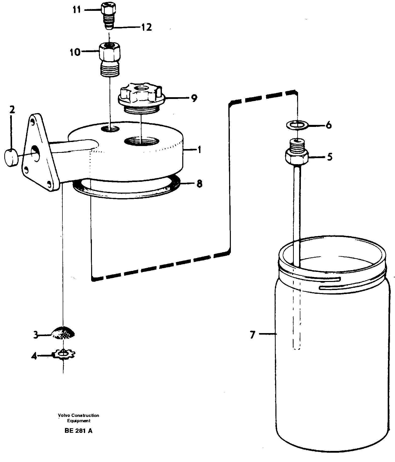 Anti-freeze reservoir  SER NO - 1539, SER NO - 1548 (USA) — volvo parts diagram