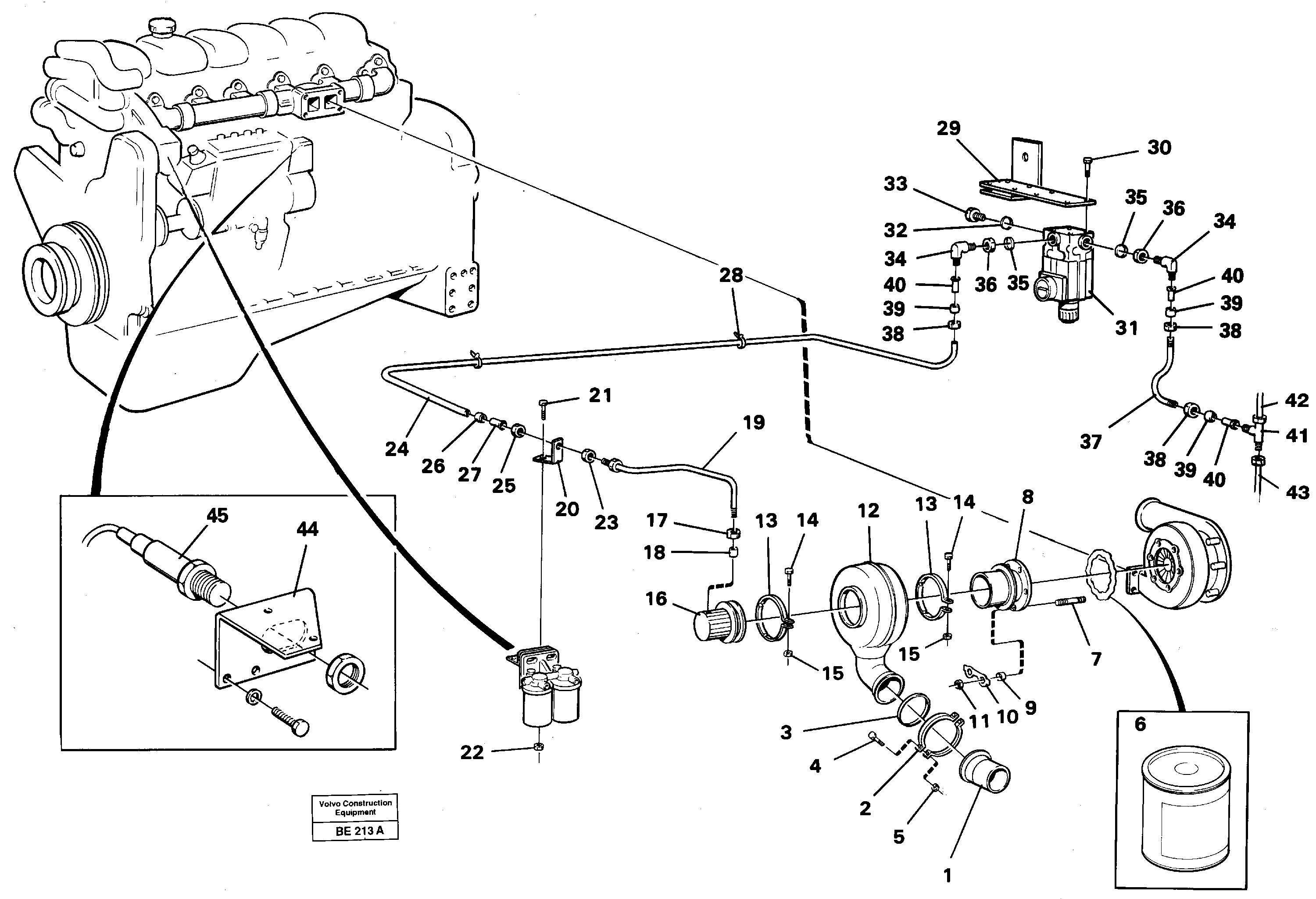 Exhaust brake  91969, 93061 — volvo parts diagram