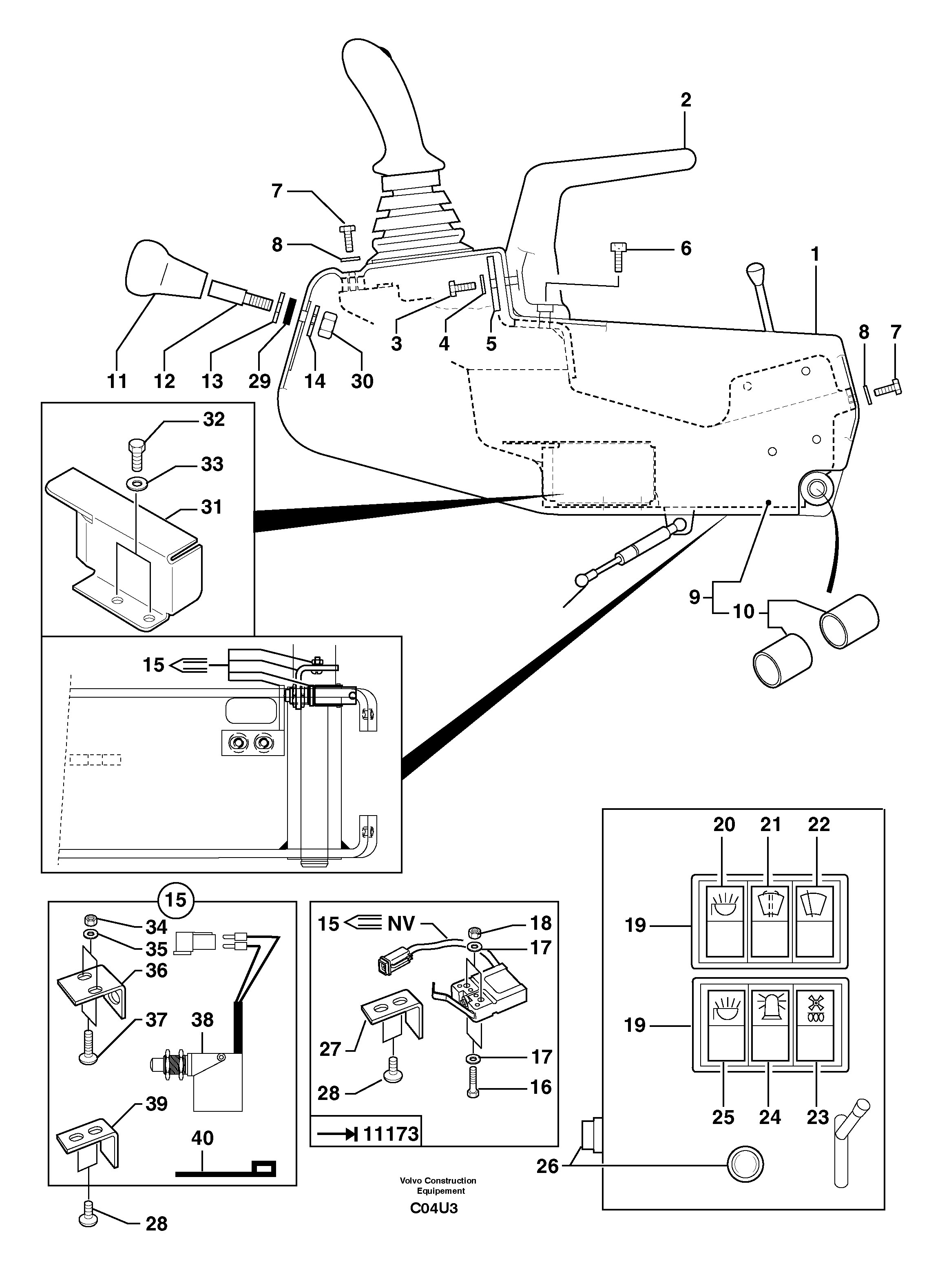 Operator's station : instrument panel ( left ) — volvo parts diagram