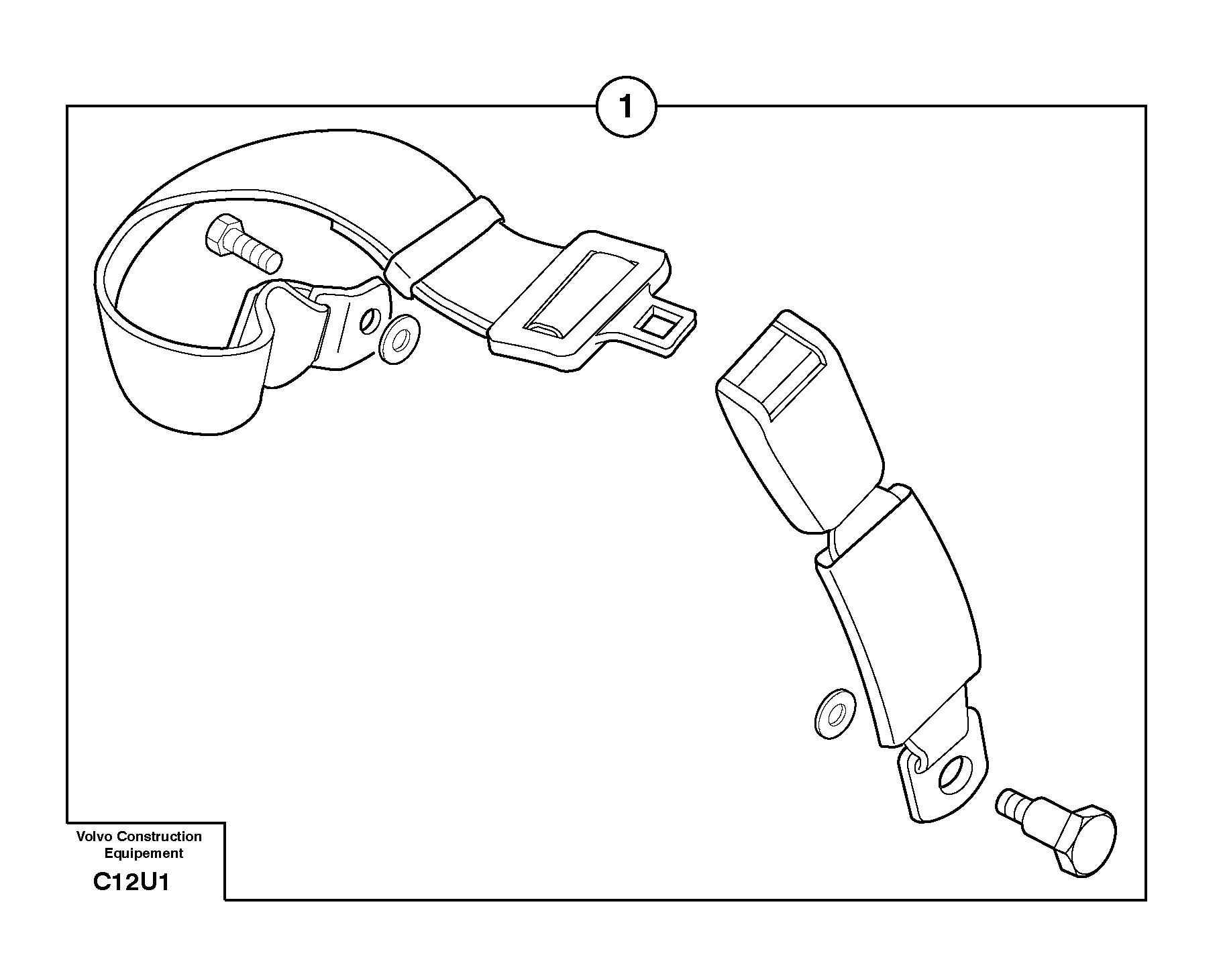 Safety belt — volvo parts diagram