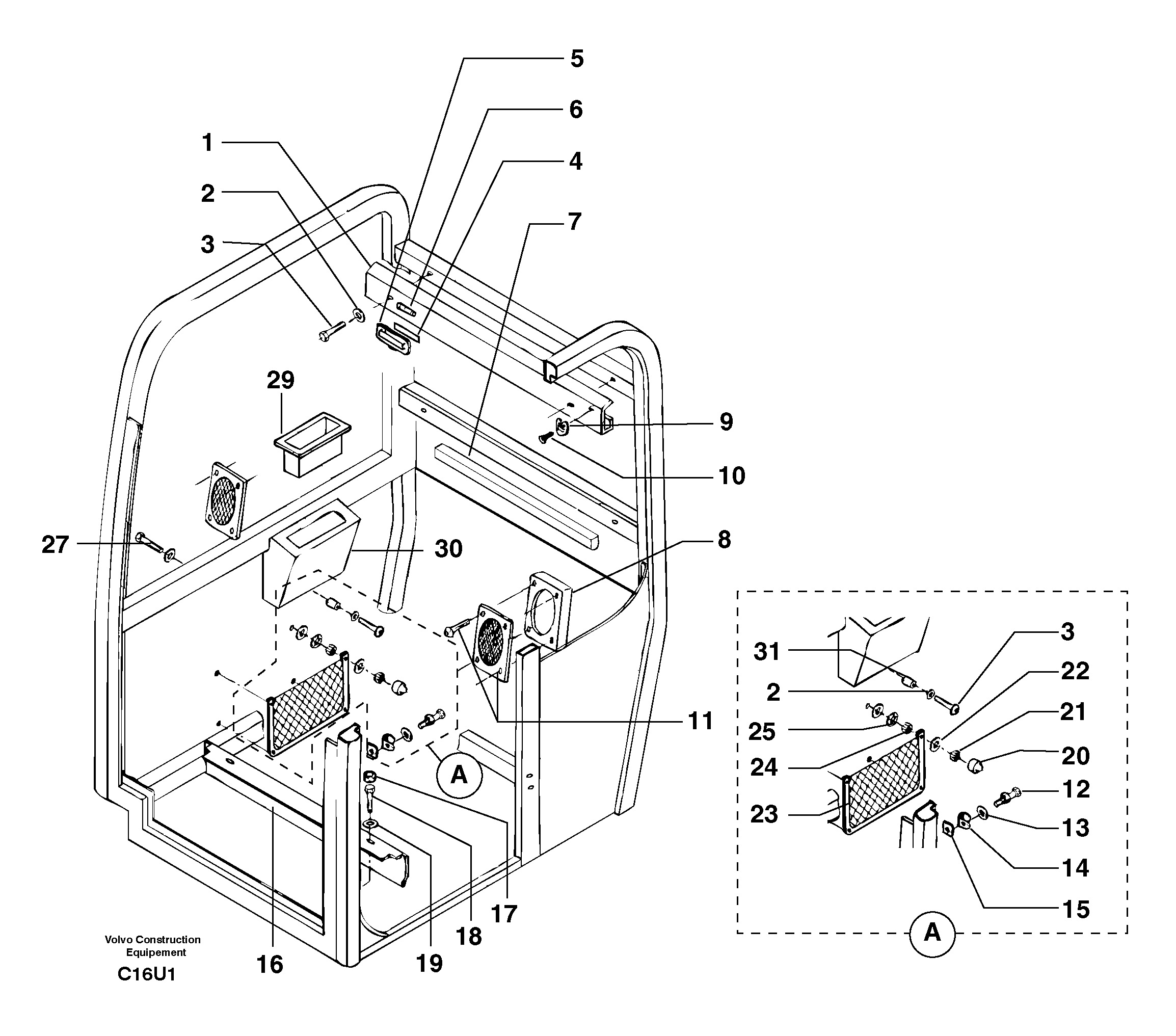 Cab : accessories — volvo parts diagram