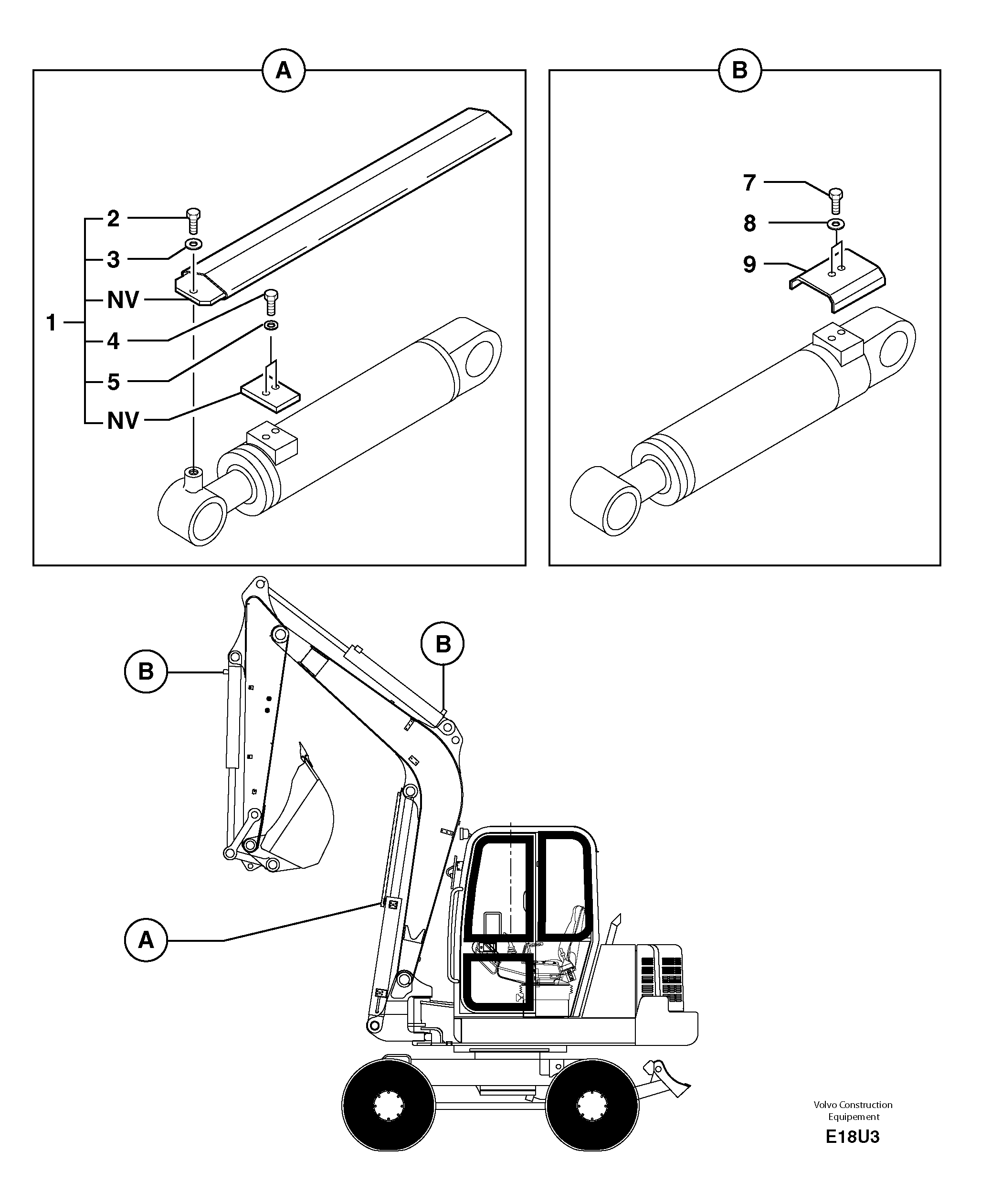 Cylinder rod protection — volvo parts diagram