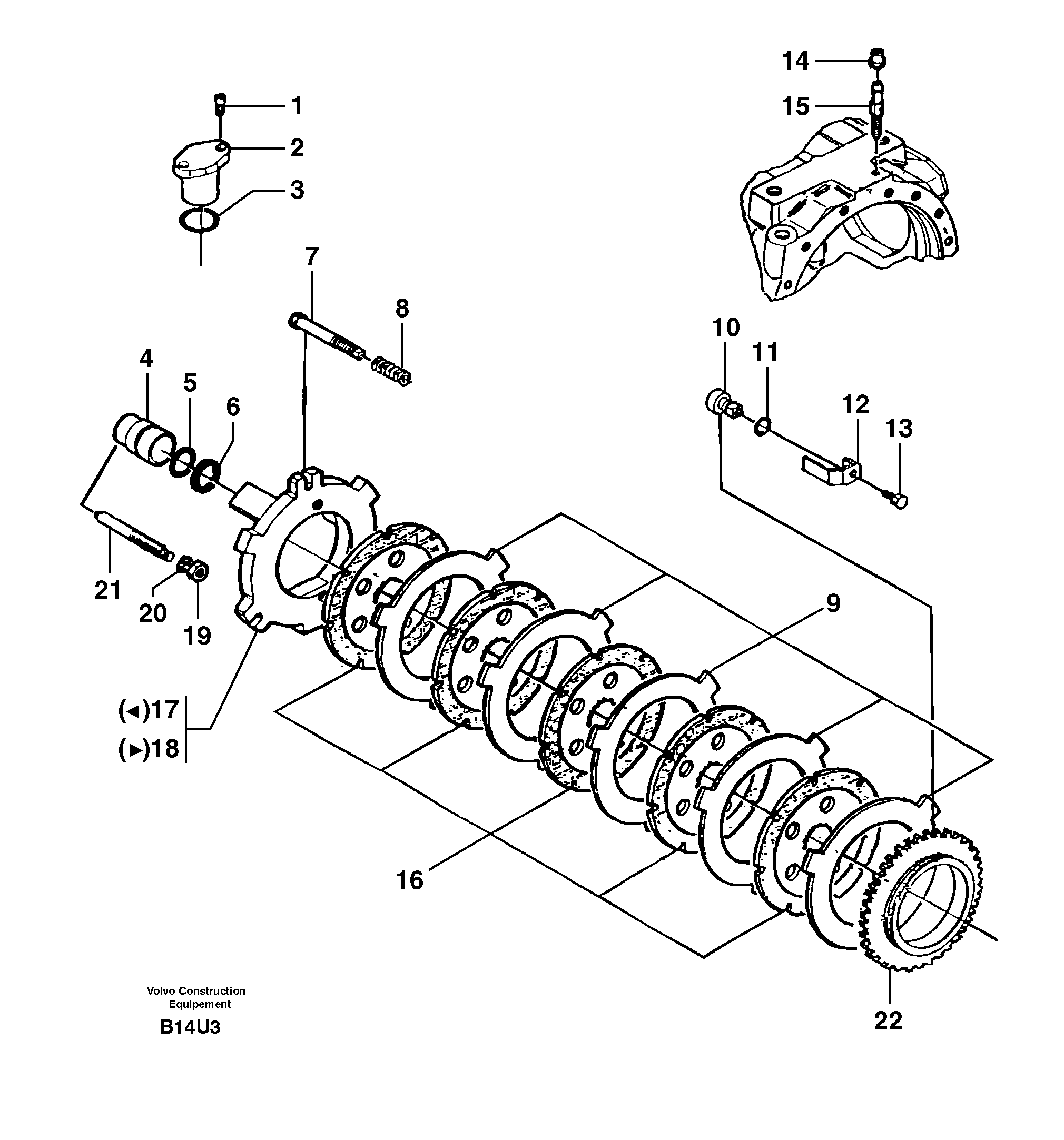 Rear axle ( 1660 ) : brake — volvo parts diagram