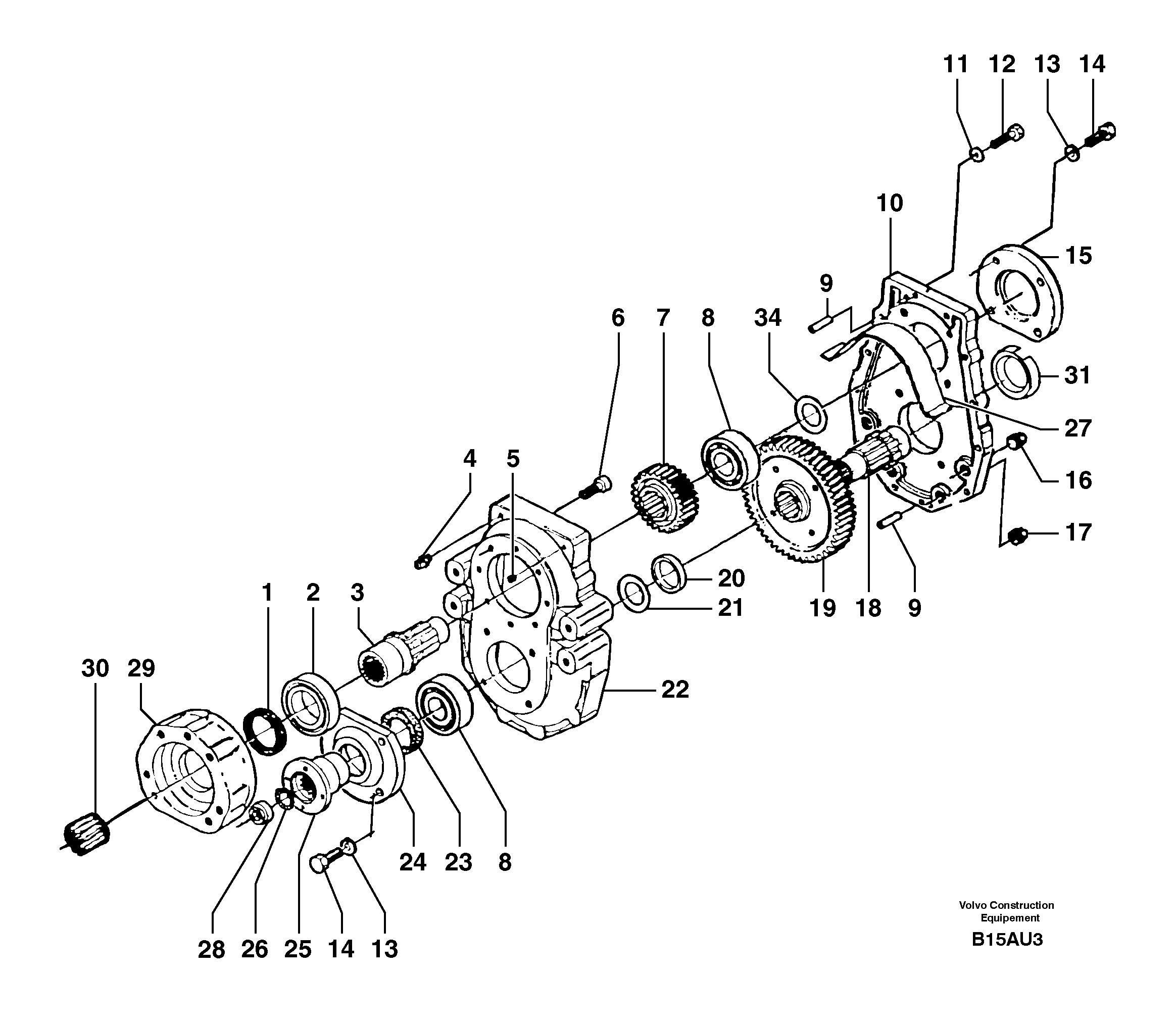 Rear axle ( 1660 ) : transfer case — volvo parts diagram