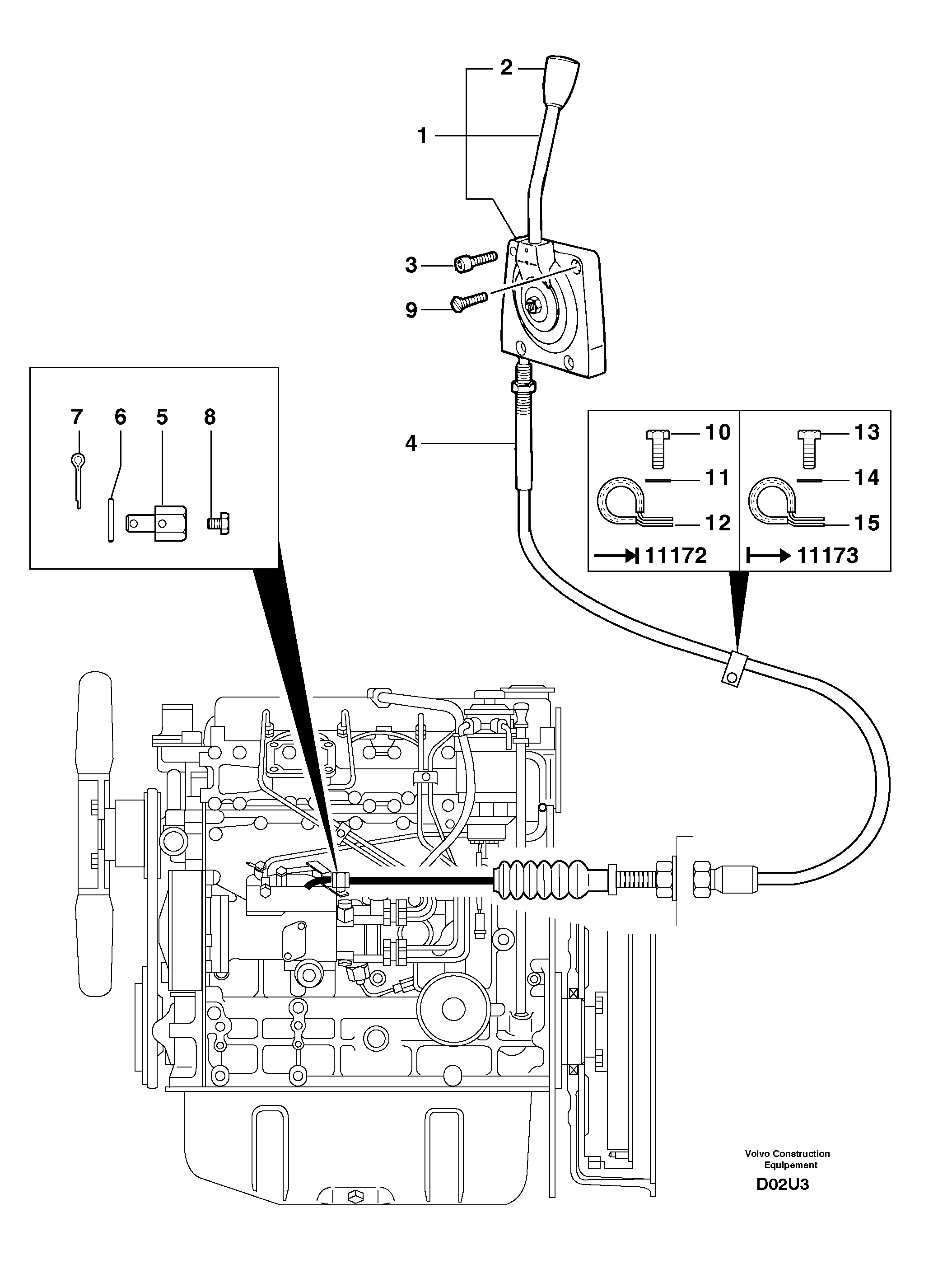 Engine acceleration control — volvo parts diagram