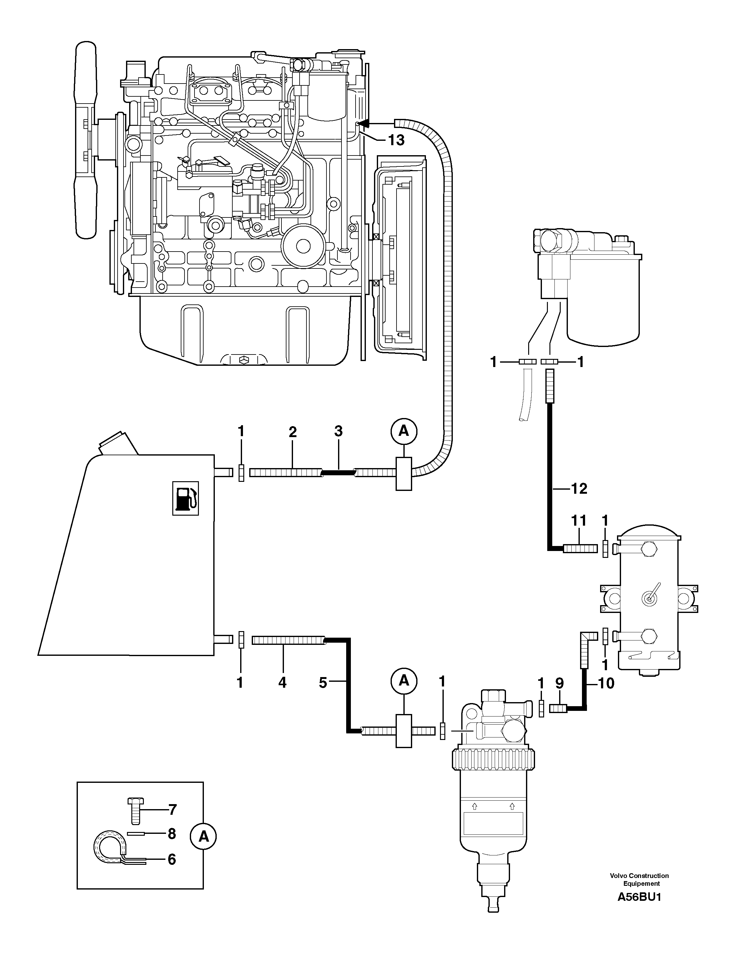 Fuel circuit — volvo parts diagram