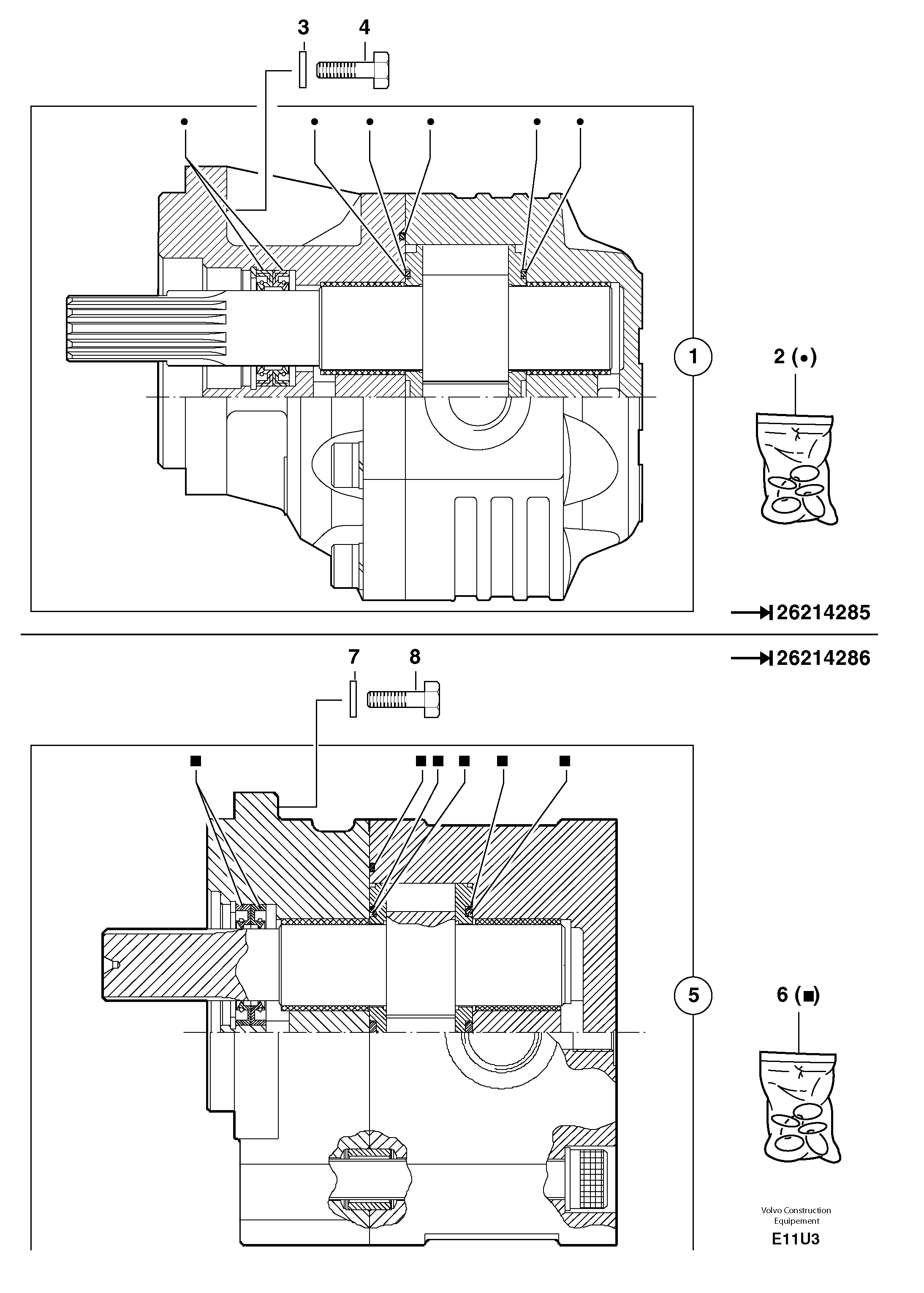 Hydraulic pump — volvo parts diagram