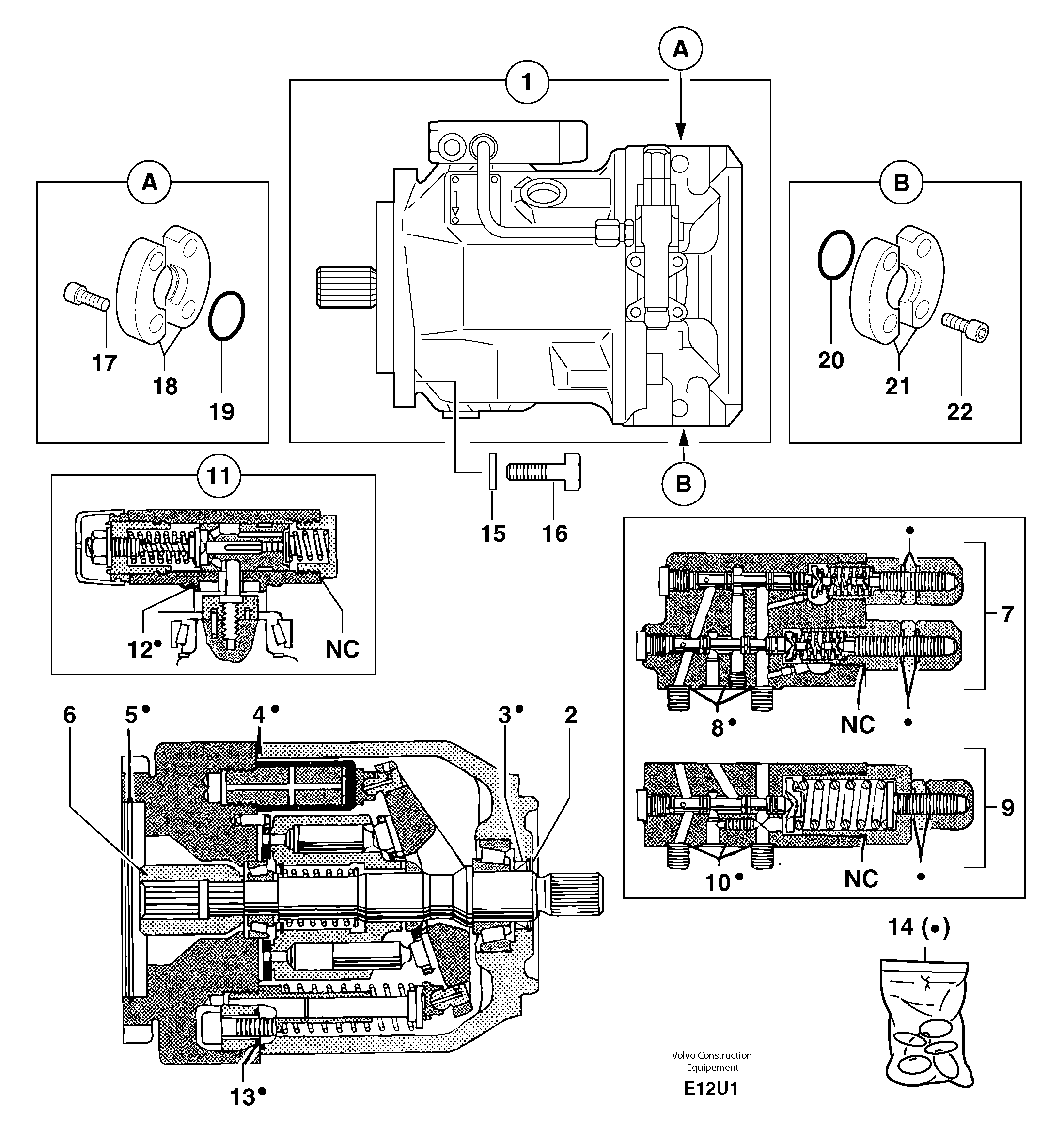 Hydraulic pump — volvo parts diagram