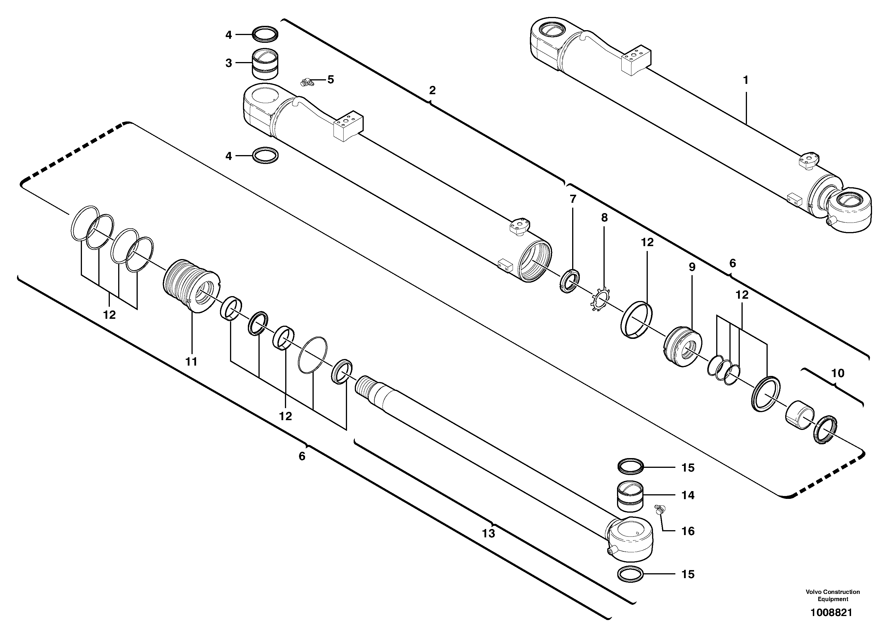 Boom cylinder — volvo parts diagram