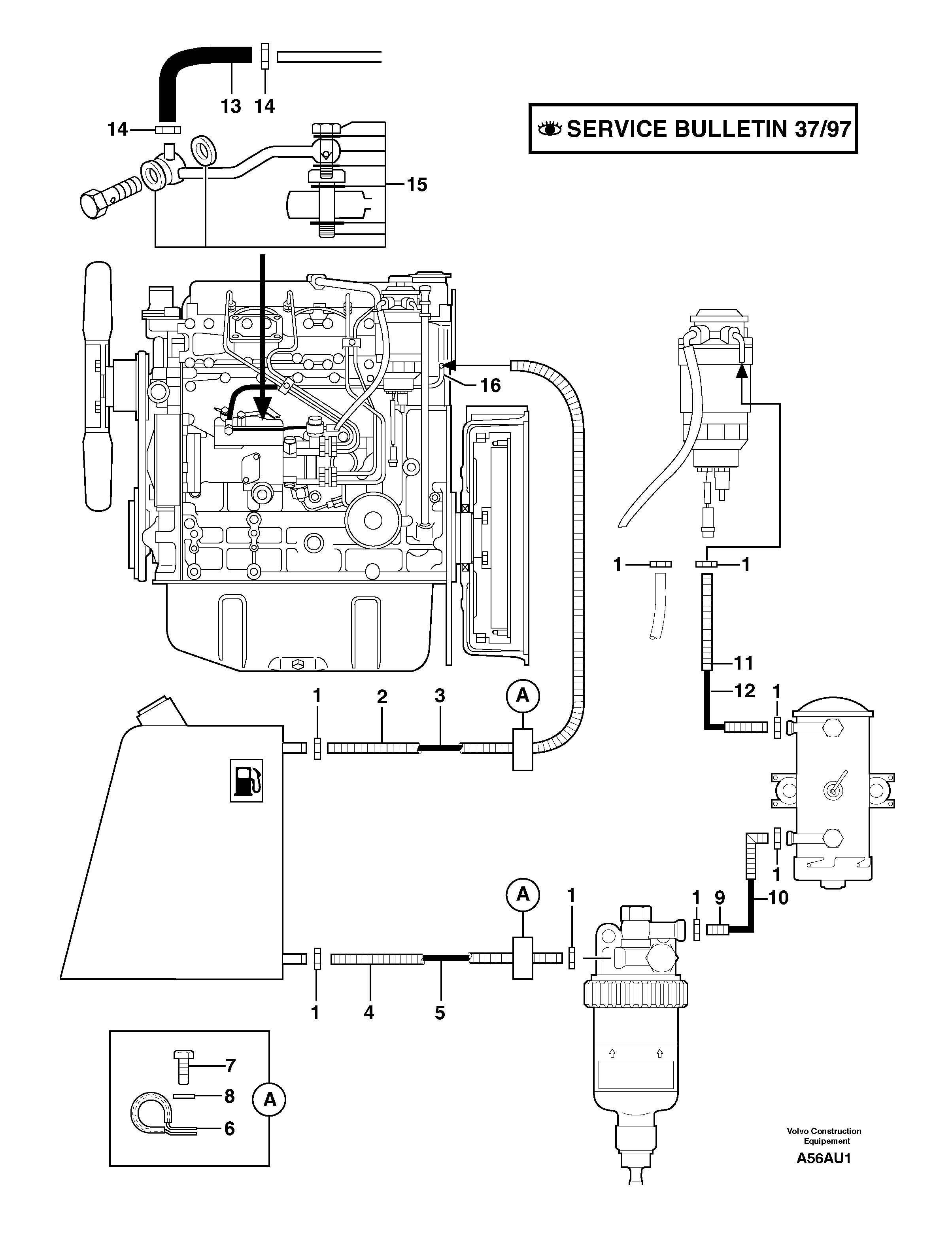 Fuel circuit — volvo parts diagram